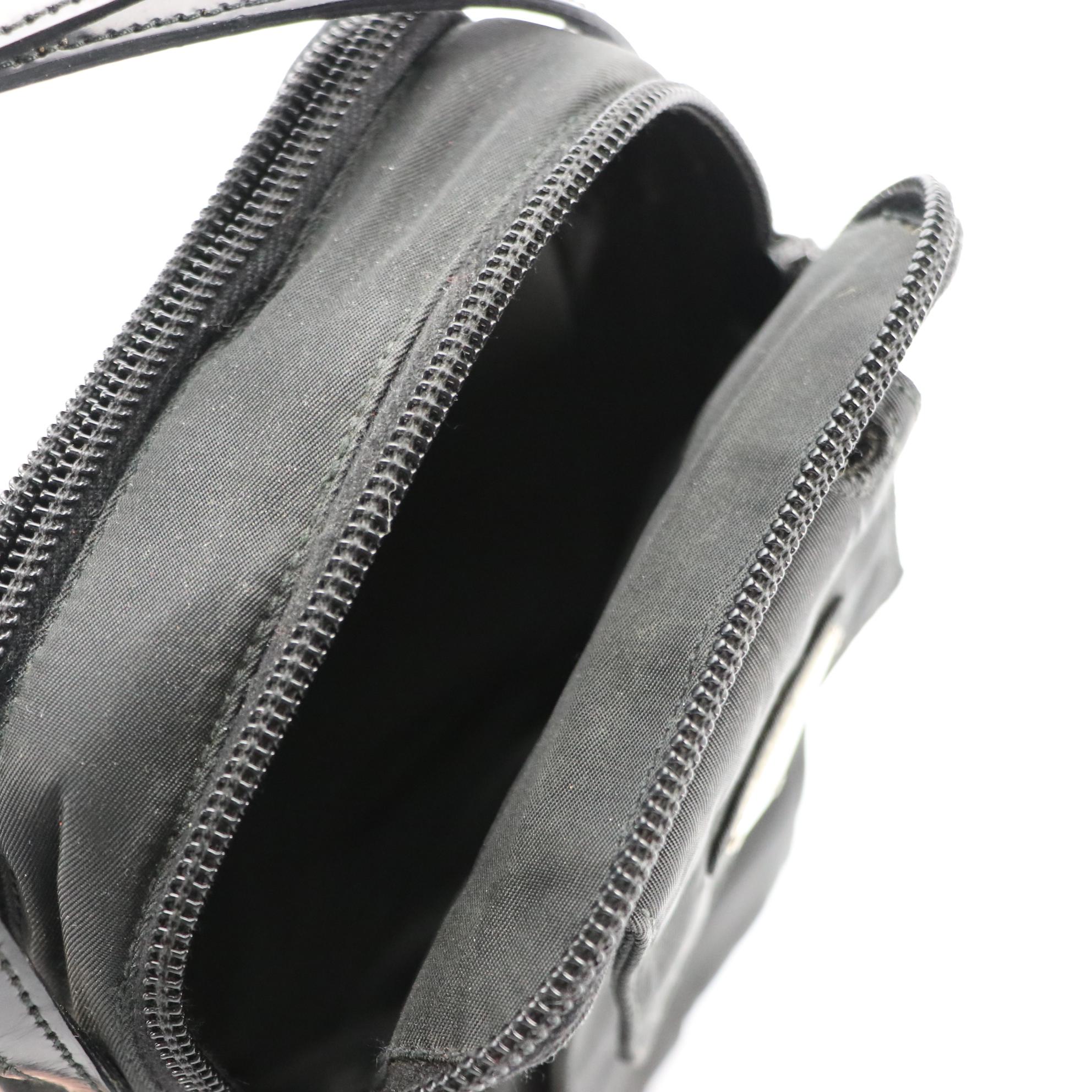 Prada Small Tessuto Nylon Camera/Crossbody Bag with Glazed Leather Trim