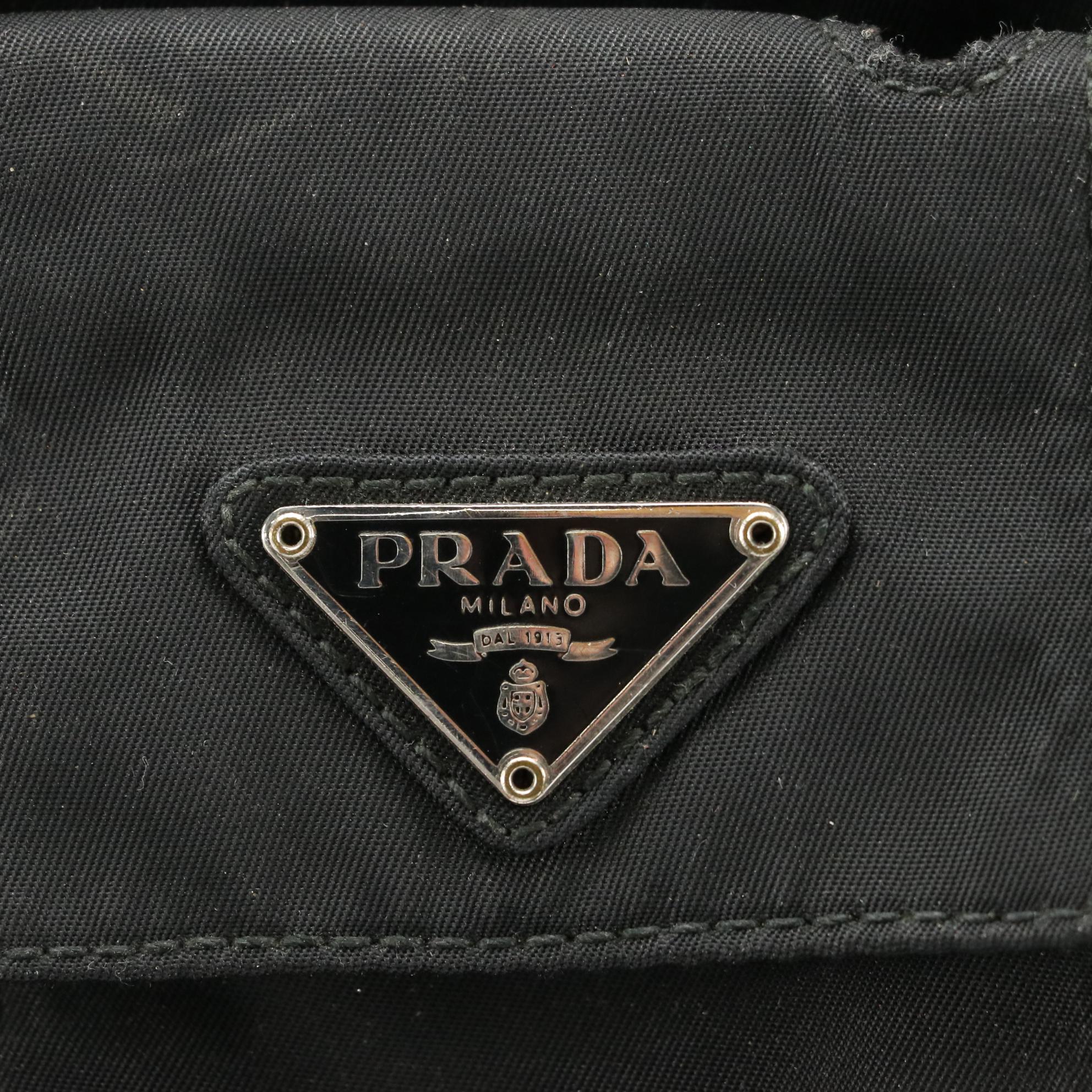 Prada Small Tessuto Nylon Camera/Crossbody Bag with Glazed Leather Trim