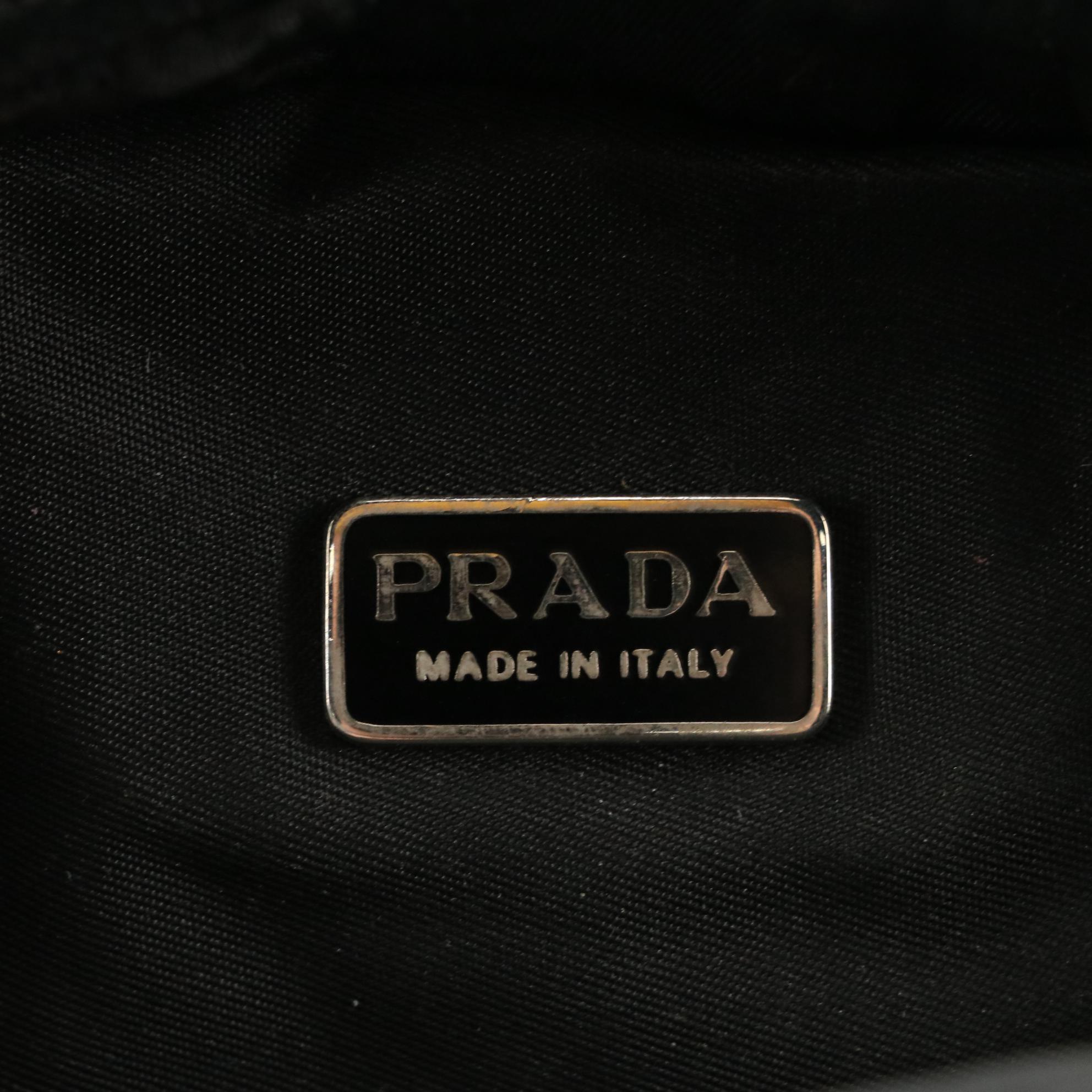 Prada Small Tessuto Nylon Camera/Crossbody Bag with Glazed Leather Trim