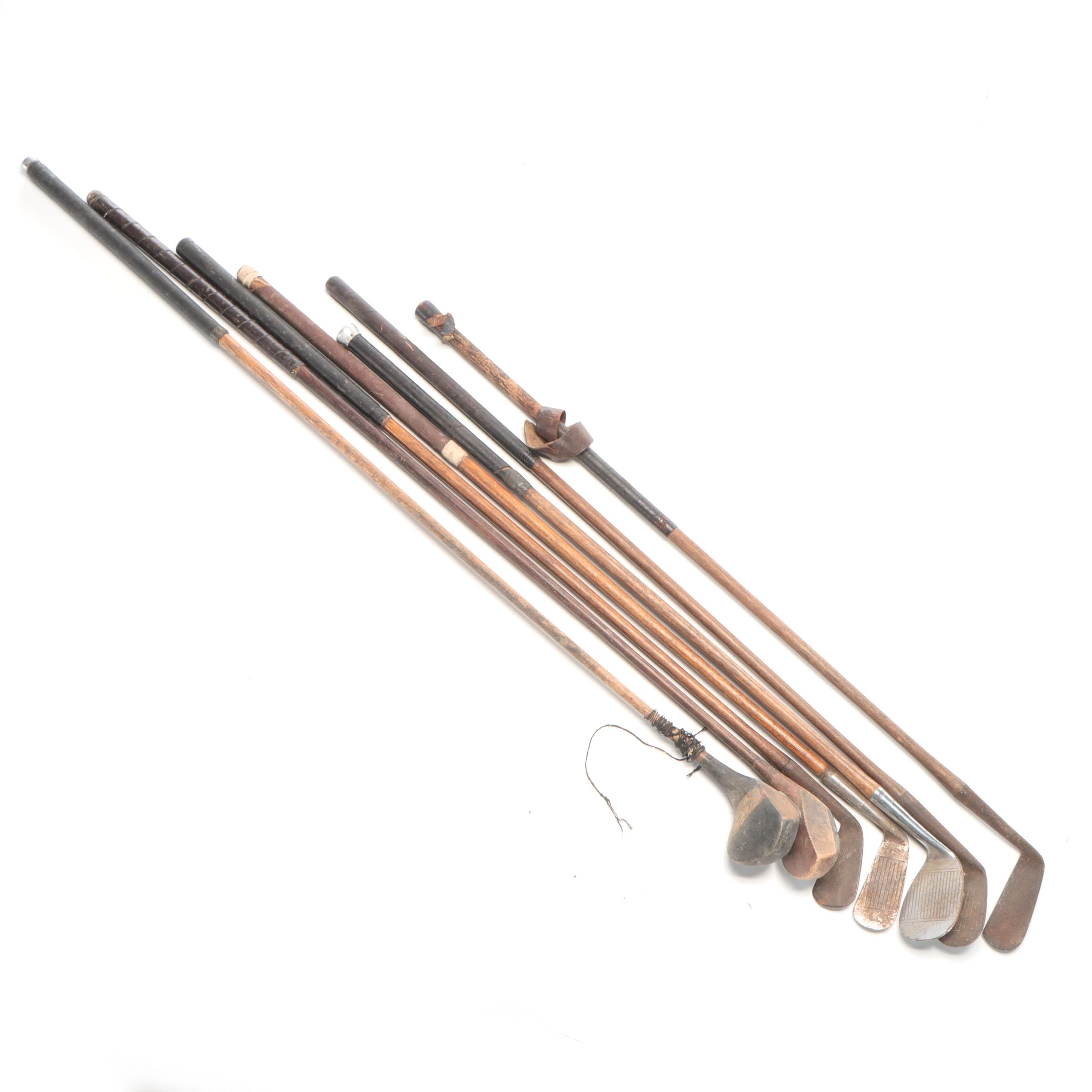 Hickory Shaft Golfing Irons and Woods