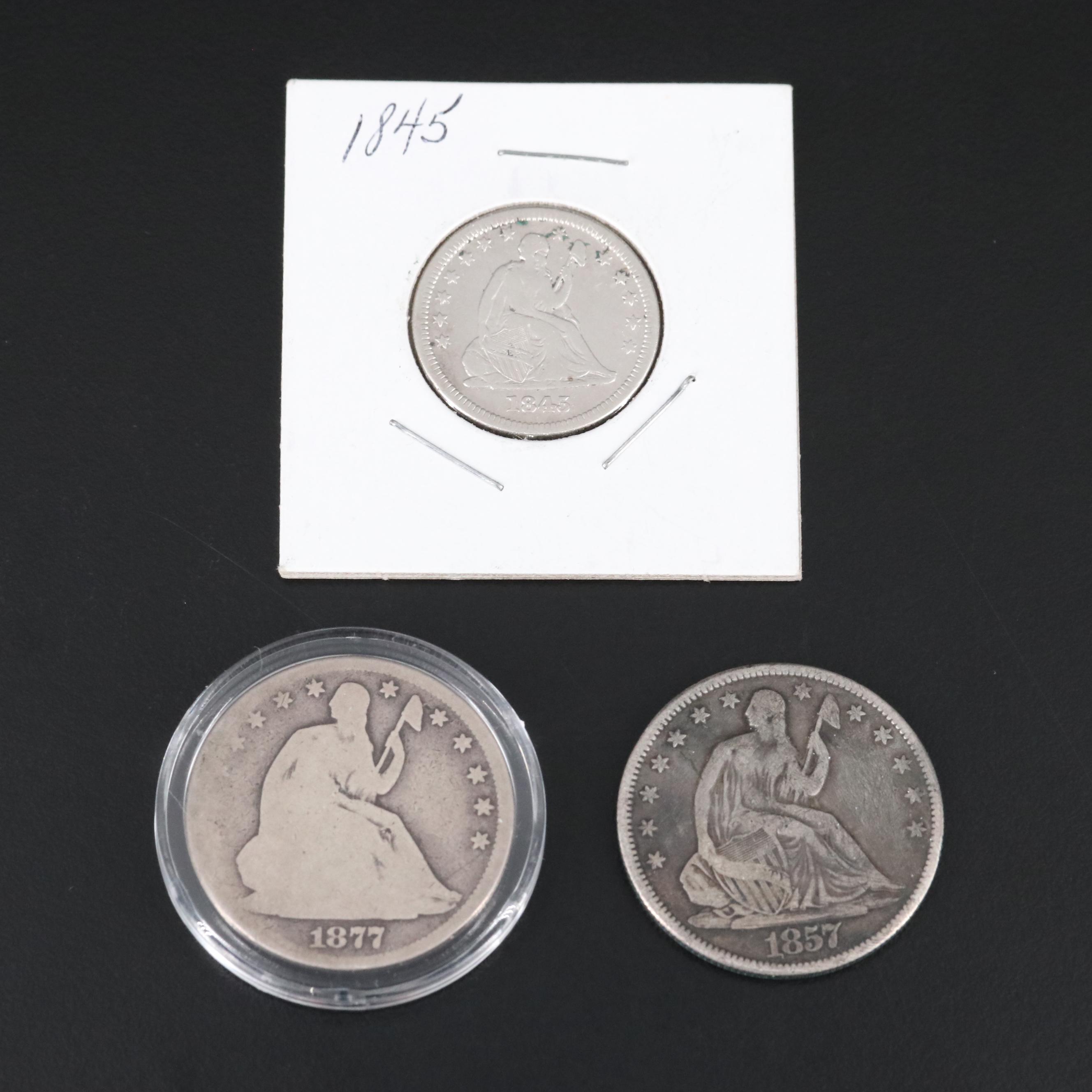 Group of Three United States Seated Liberty Silver Coins