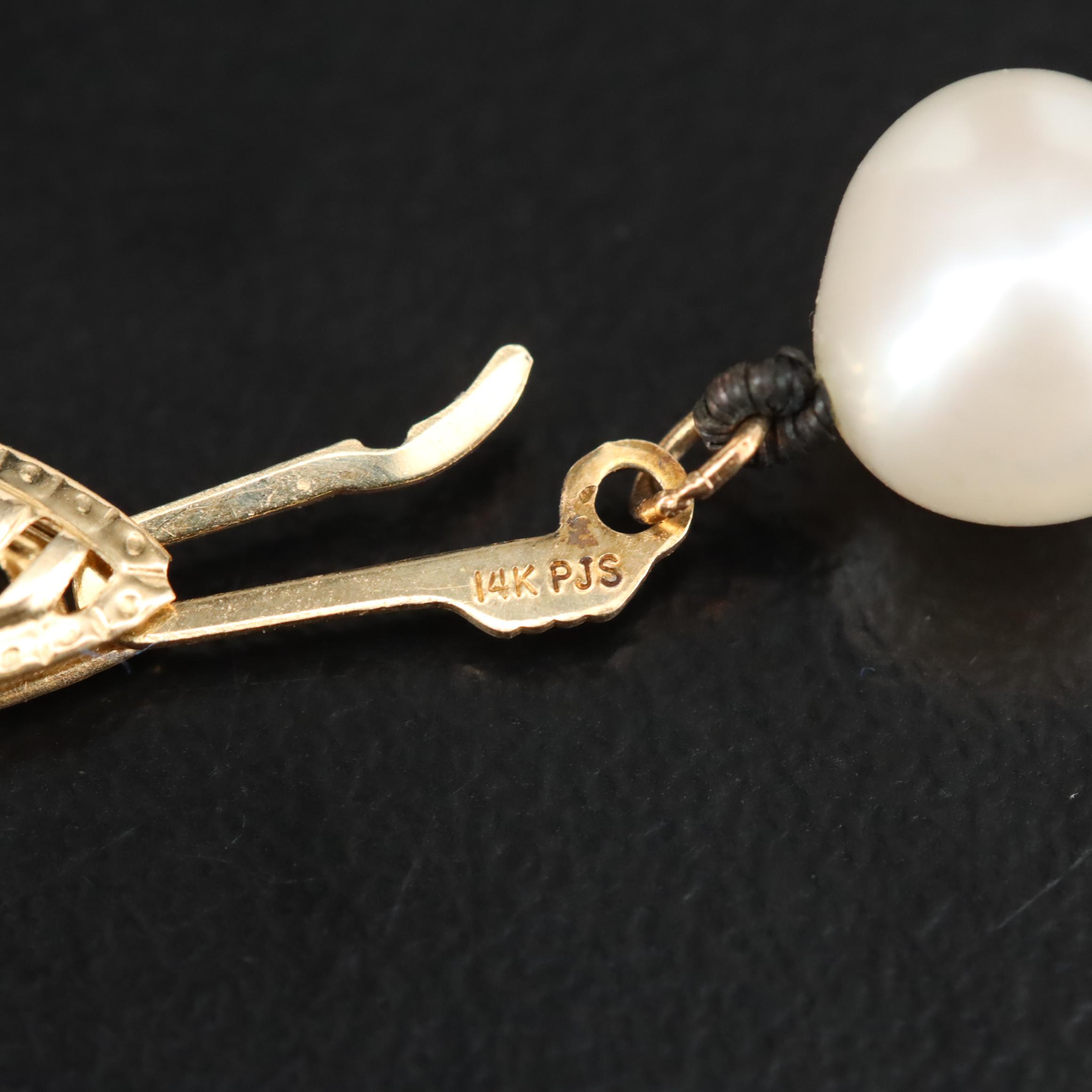 Pearl Necklace with 14K Clasp