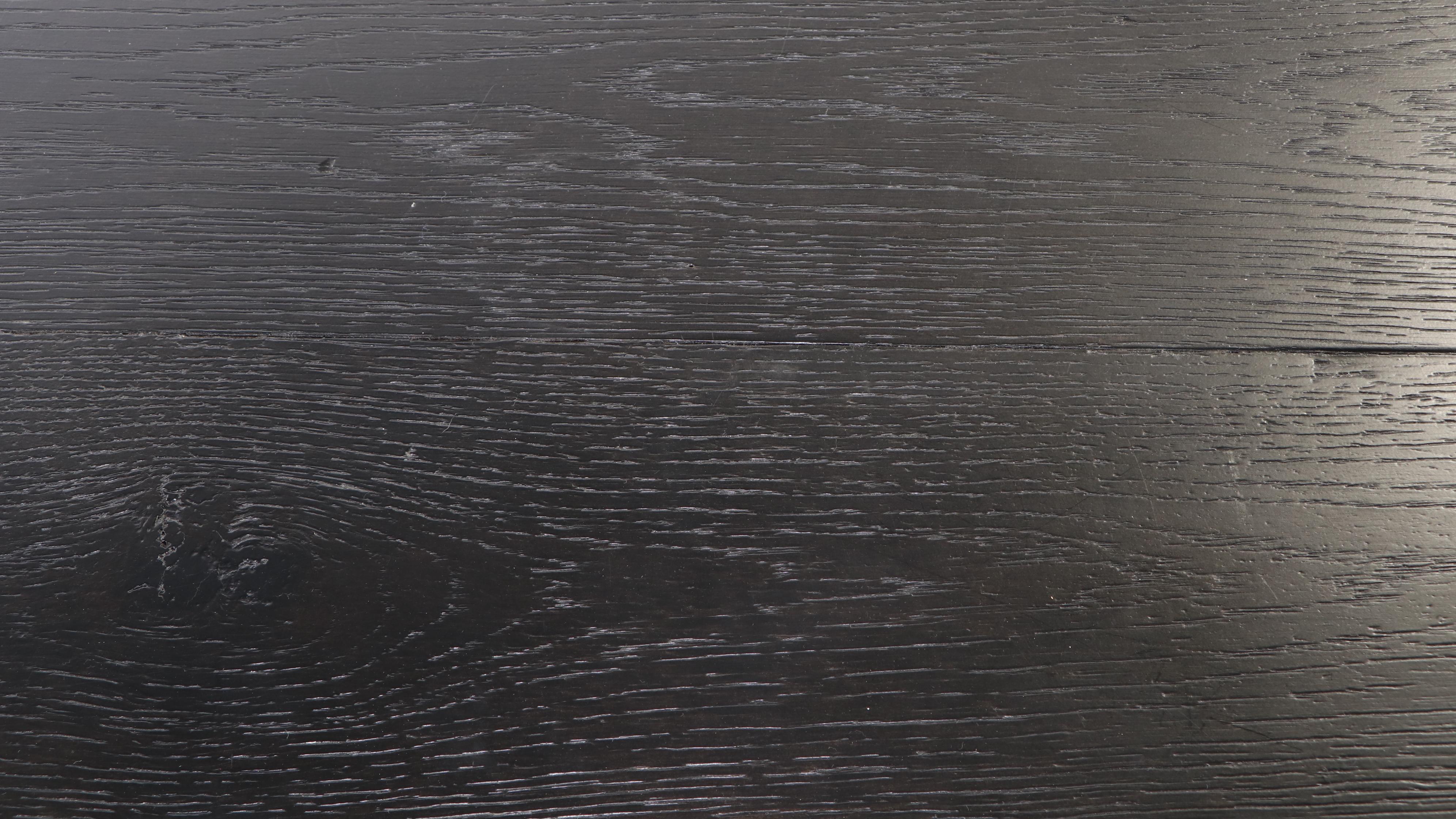 Restoration Hardware Cayden Campaign Desk in Waxed Ebonized Oak and Brass