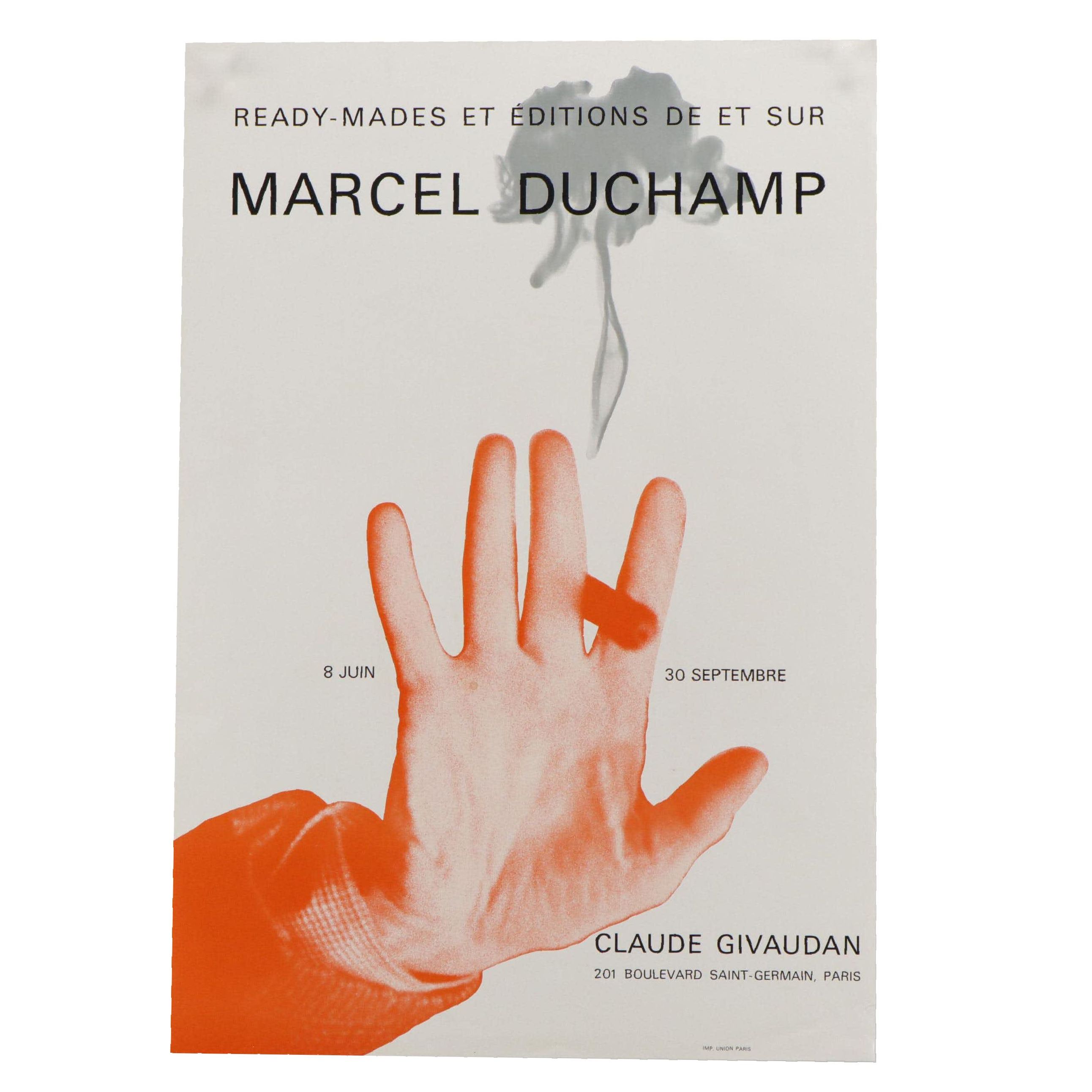 Marcel Duchamp at Claude Givaudan Galerie Exhibition Poster, 1967