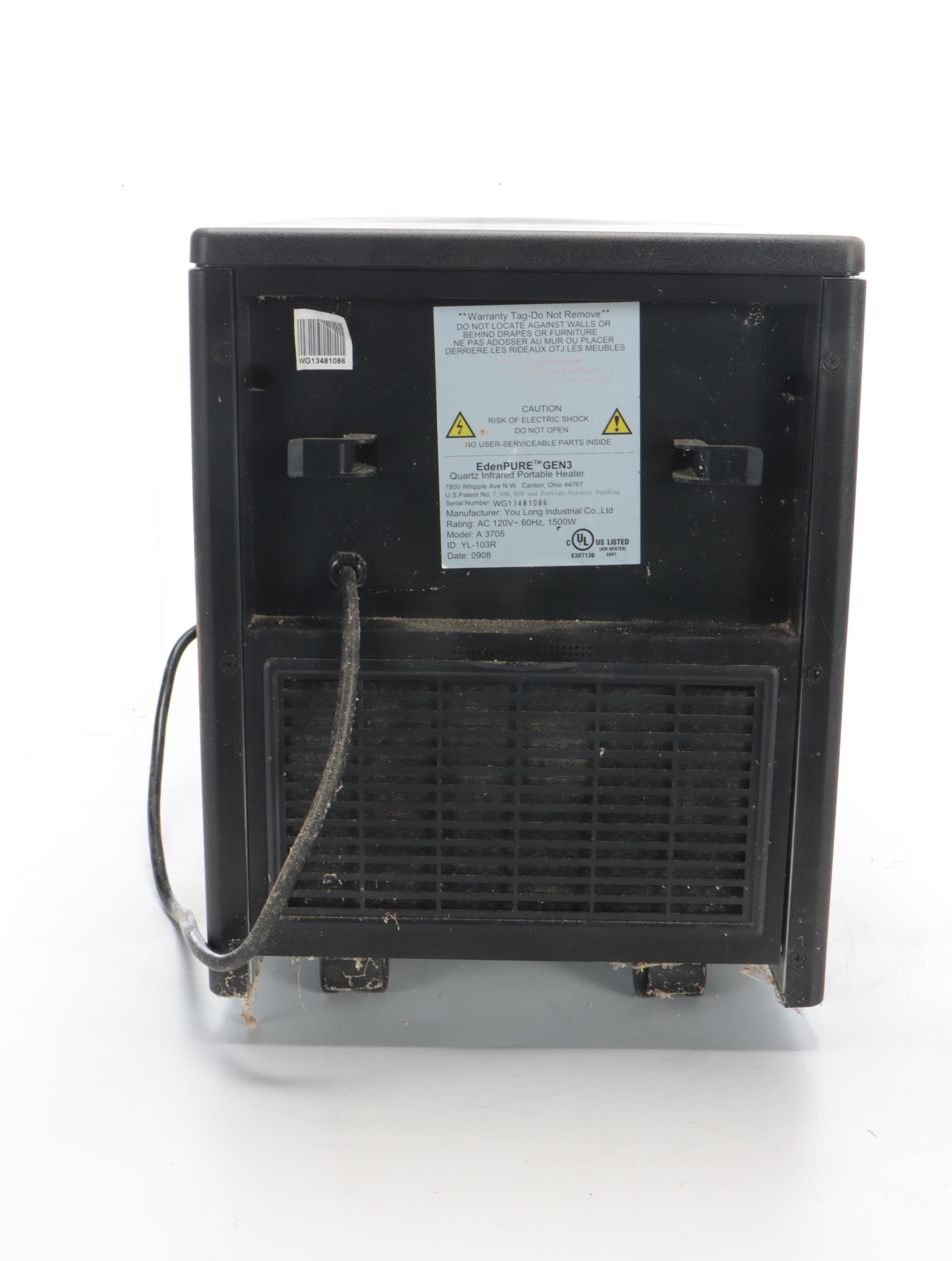 EdenPURE GEN3 Quartz Infrared Portable Heater EBTH