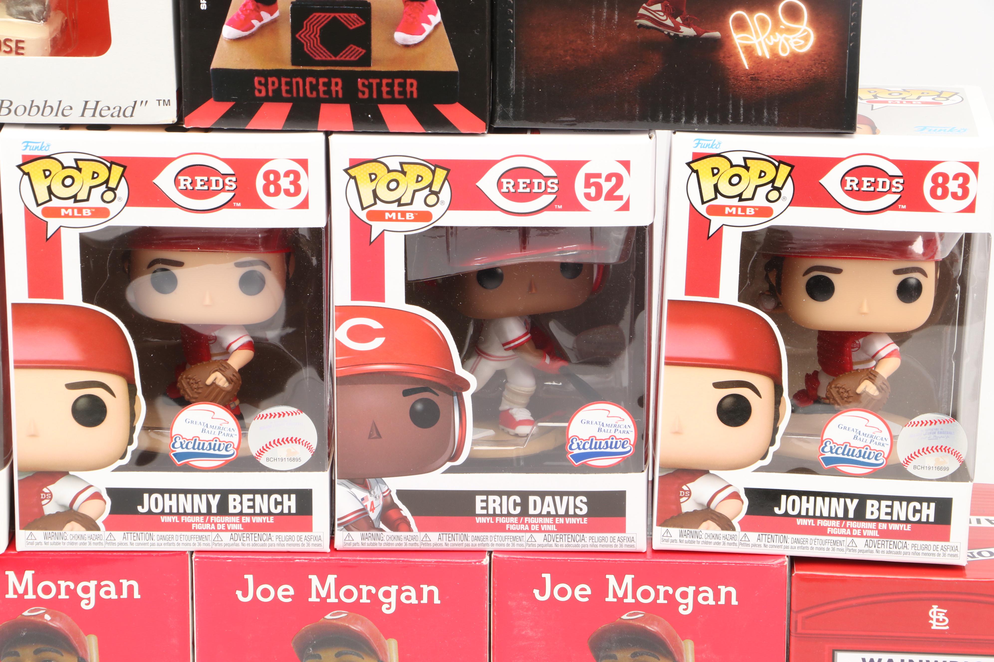 Baseball Bobbleheads and Funko Pops Featuring Joey Votto, Pete Rose, and More