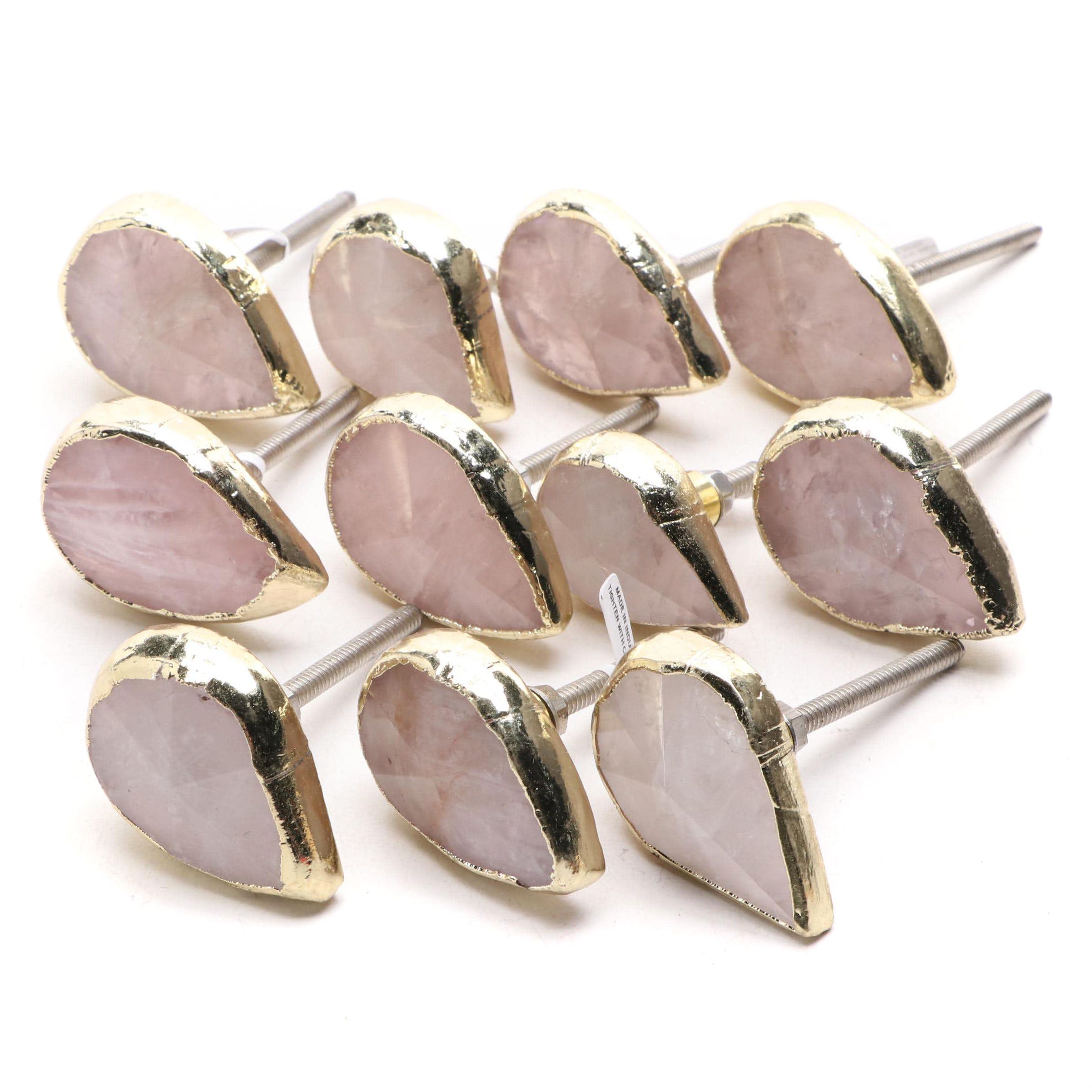 Indian Rose Quartz Knobs EBTH
