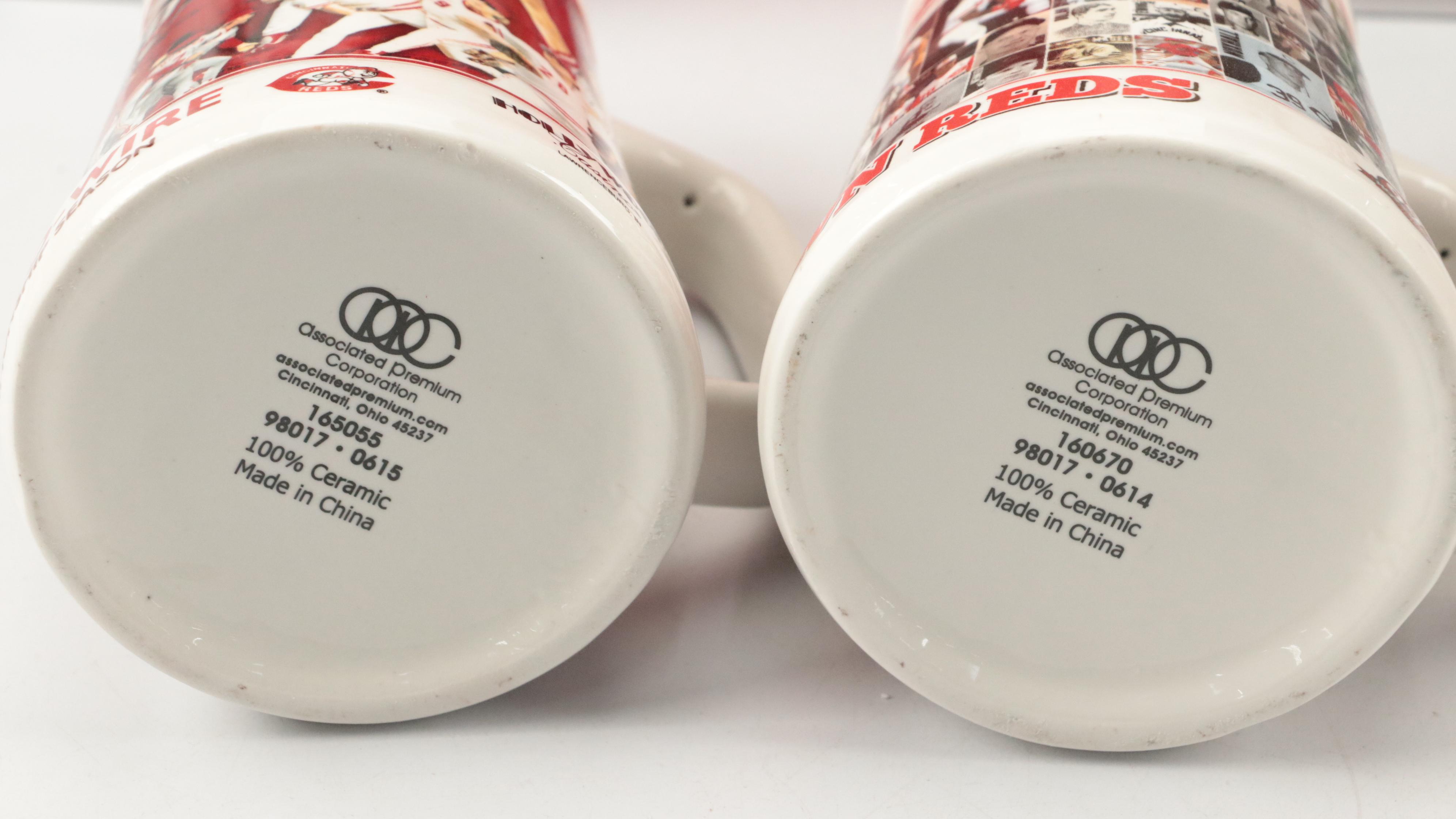 Cincinnati Reds Bobbleheads with Beer Steins, Pez Dispenser, and More