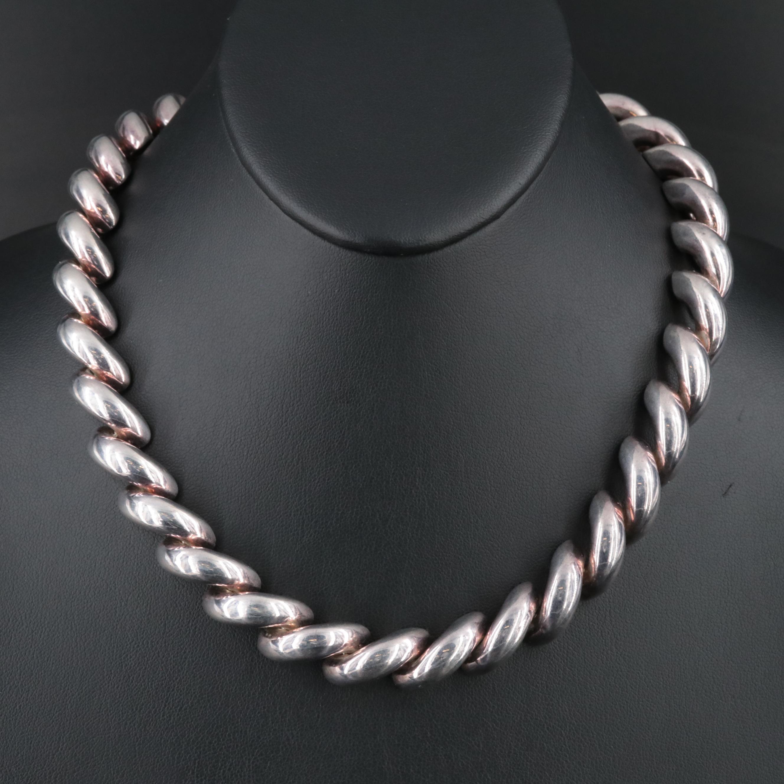 Italian Sterling San Marco Chain Necklace