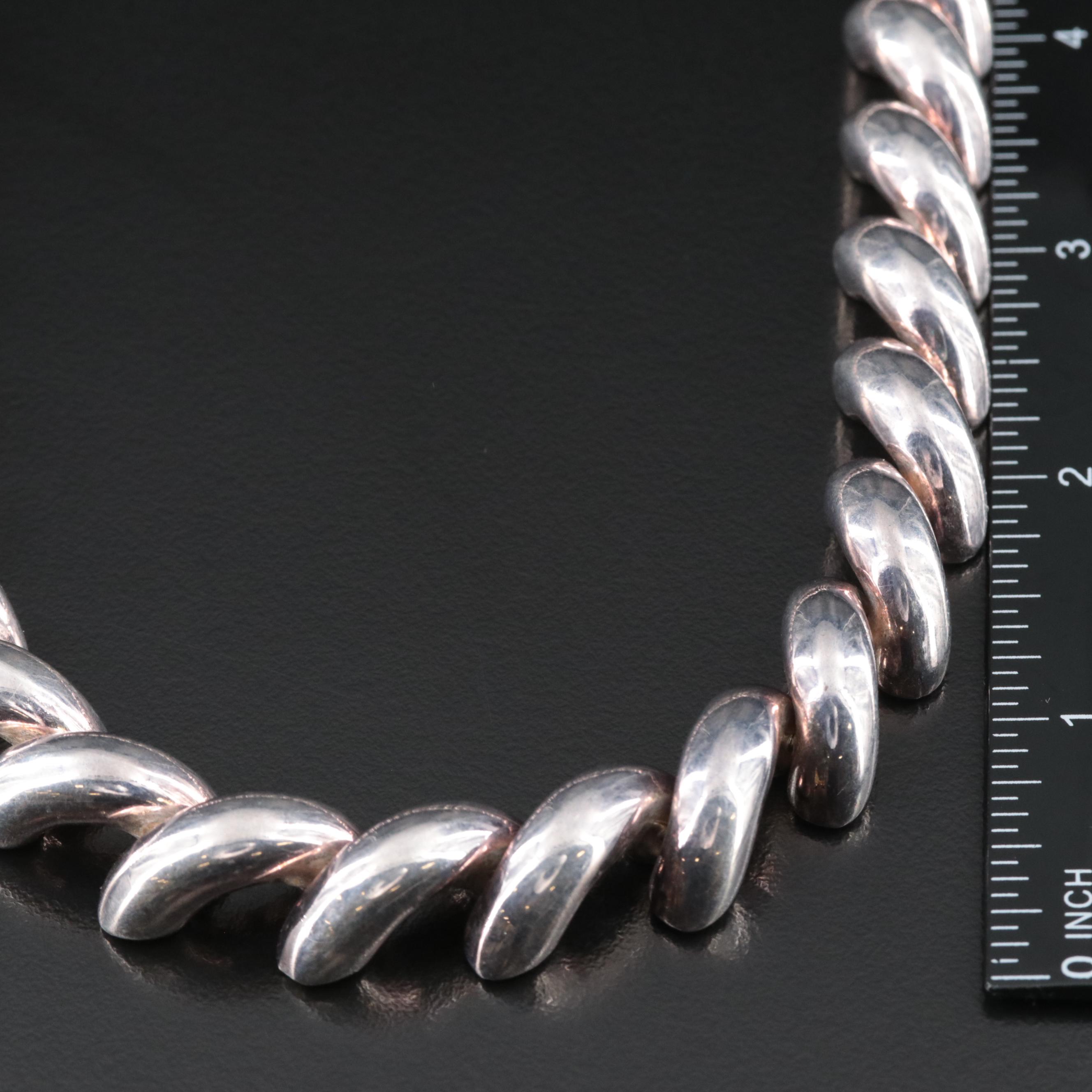 Italian Sterling San Marco Chain Necklace