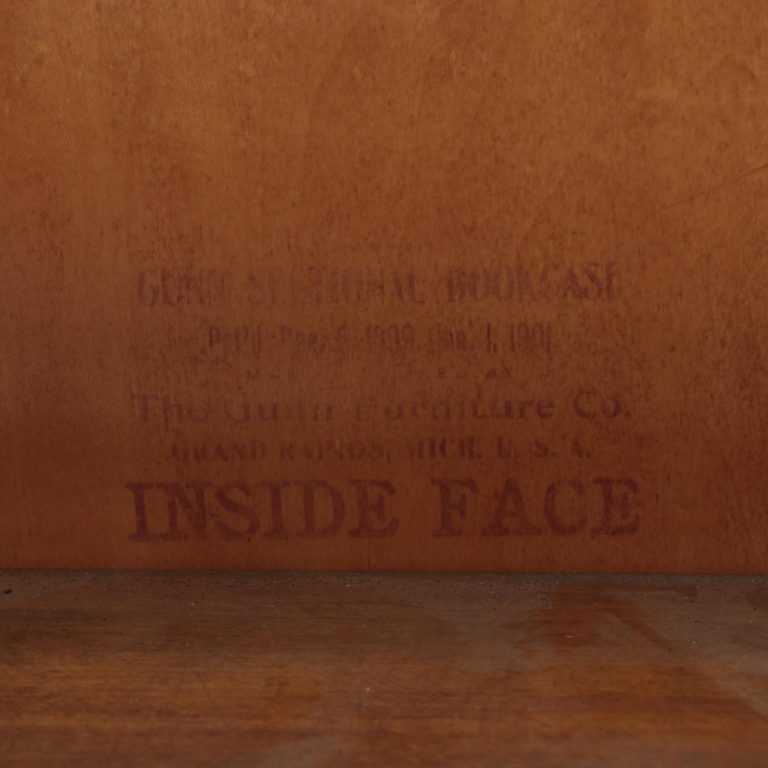 Gunn Furniture Co. Birch Three-Stack Barrister's Bookcase, Early 20th Century