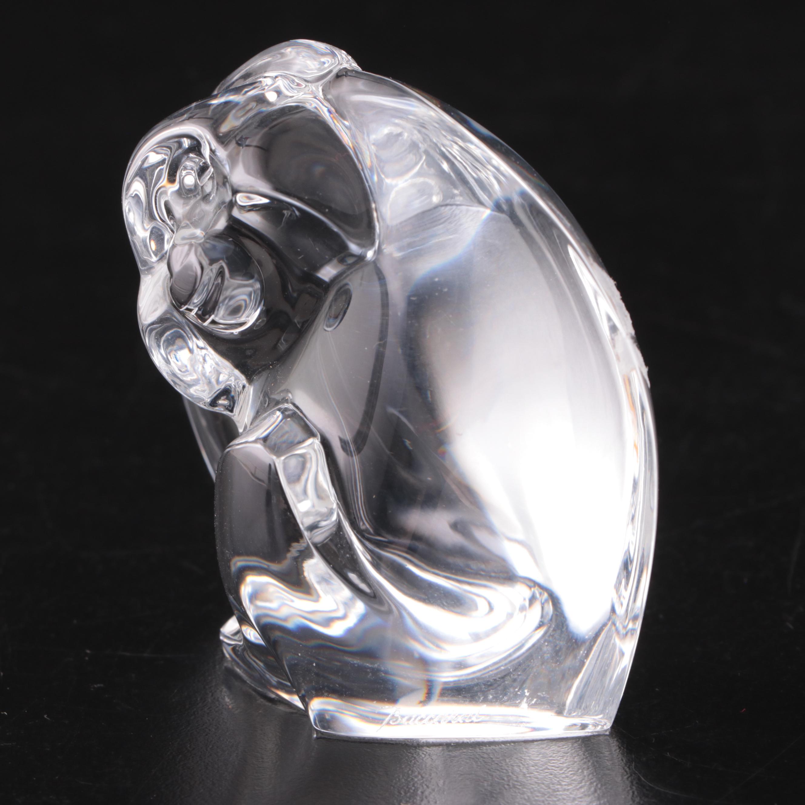 Baccarat Crystal Monkey Figuirne
