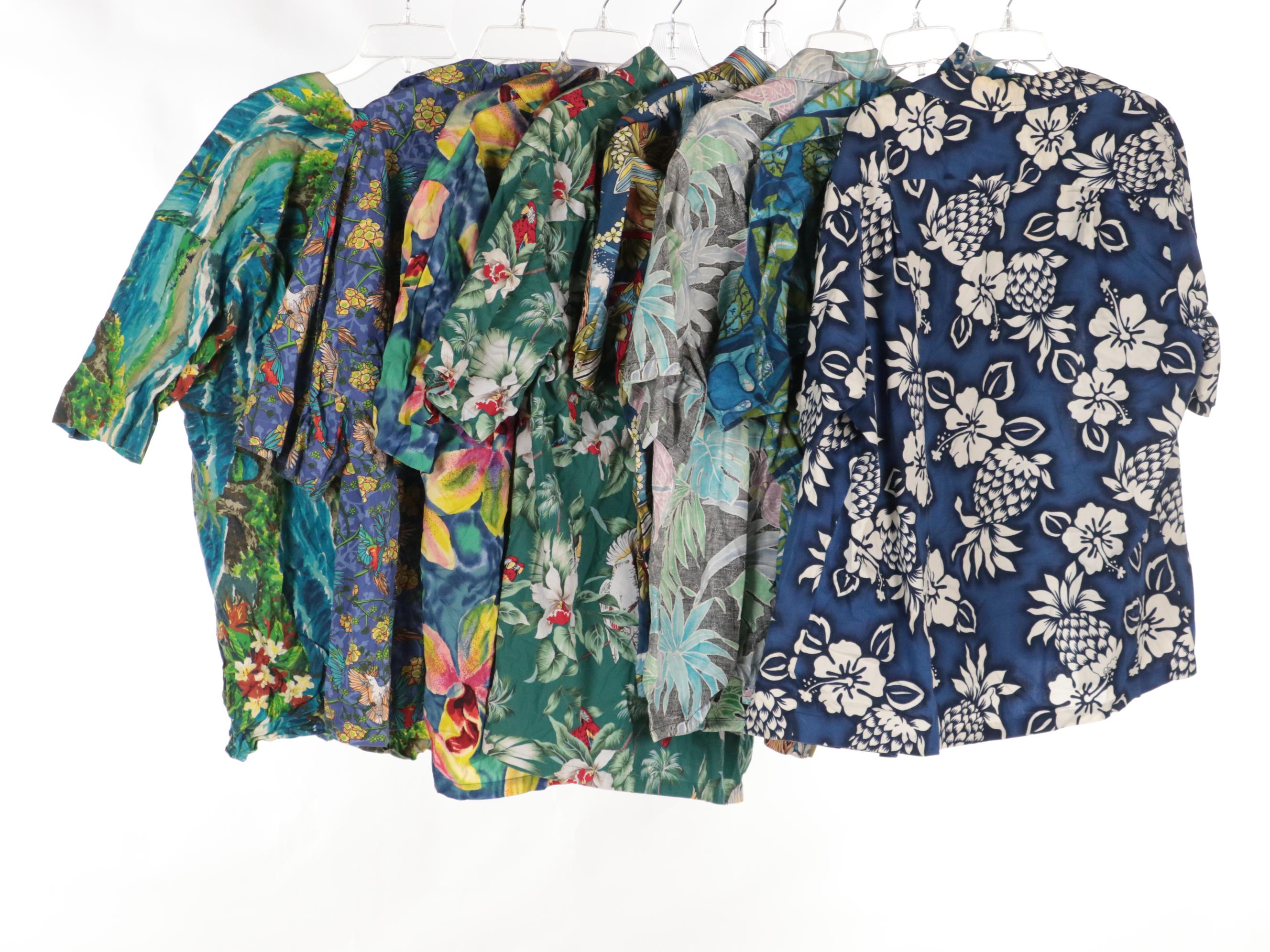 Men's Hawaiian and Printed Button-Up Shirts
