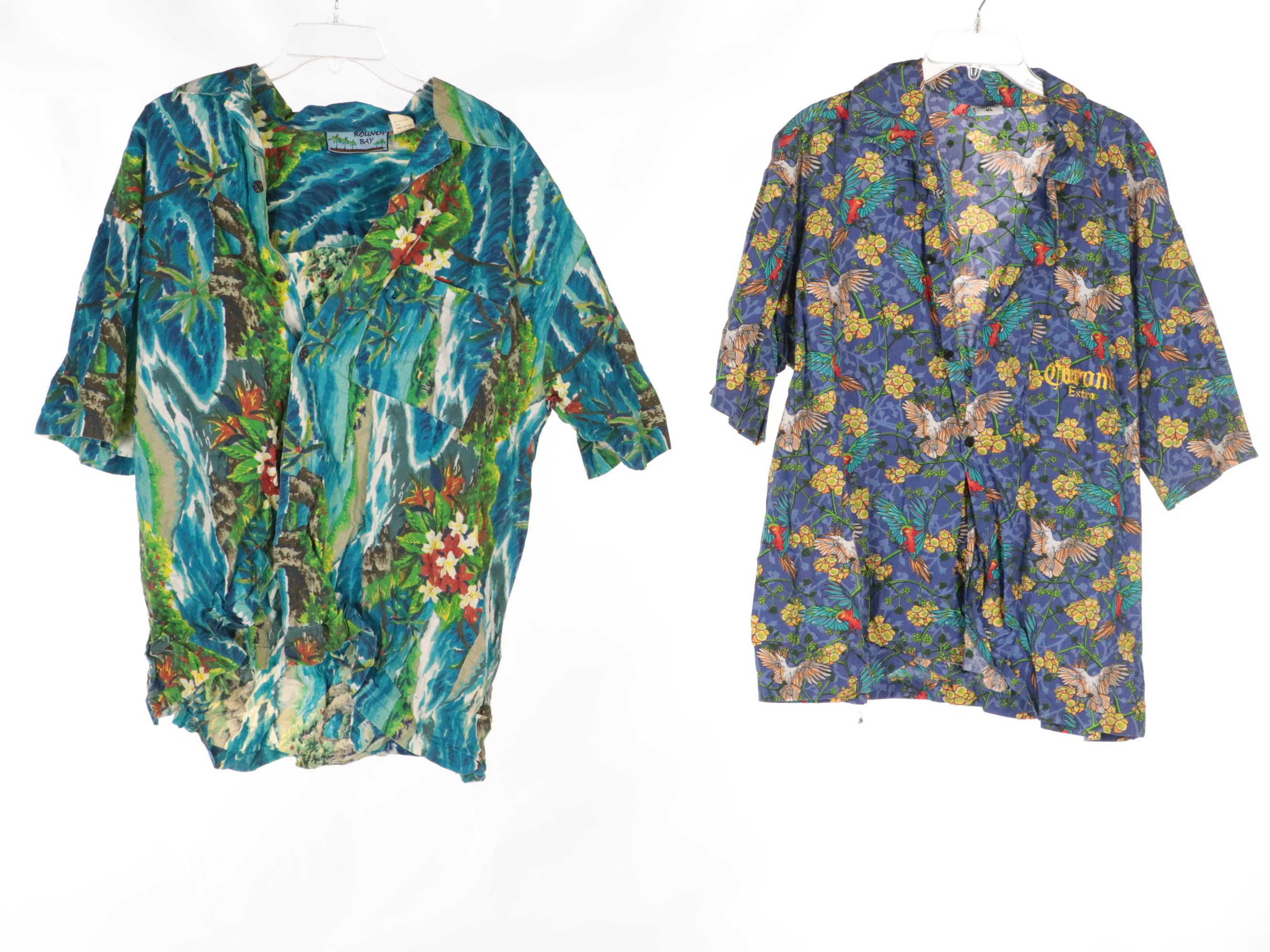 Men's Hawaiian and Printed Button-Up Shirts