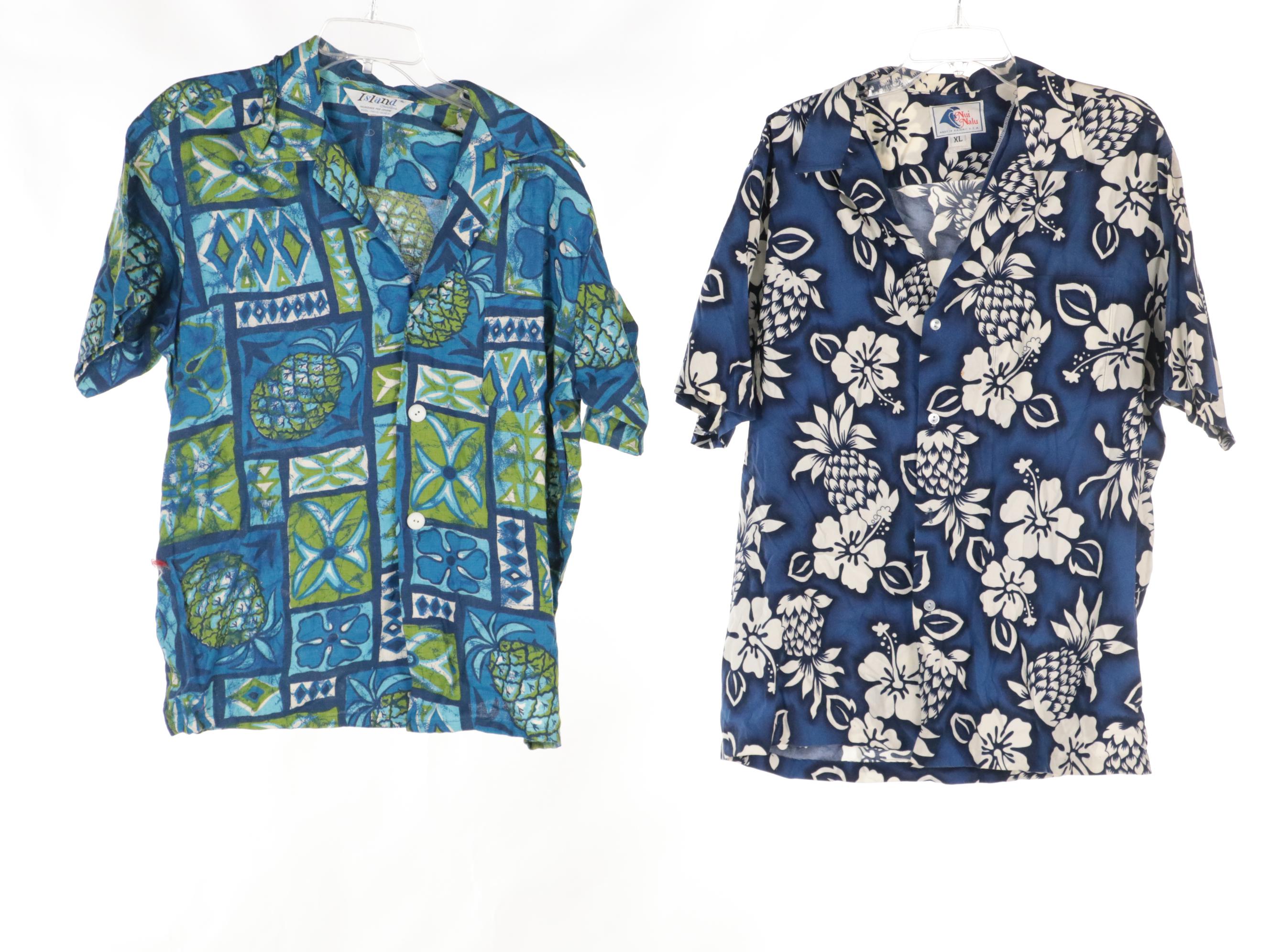 Men's Hawaiian and Printed Button-Up Shirts