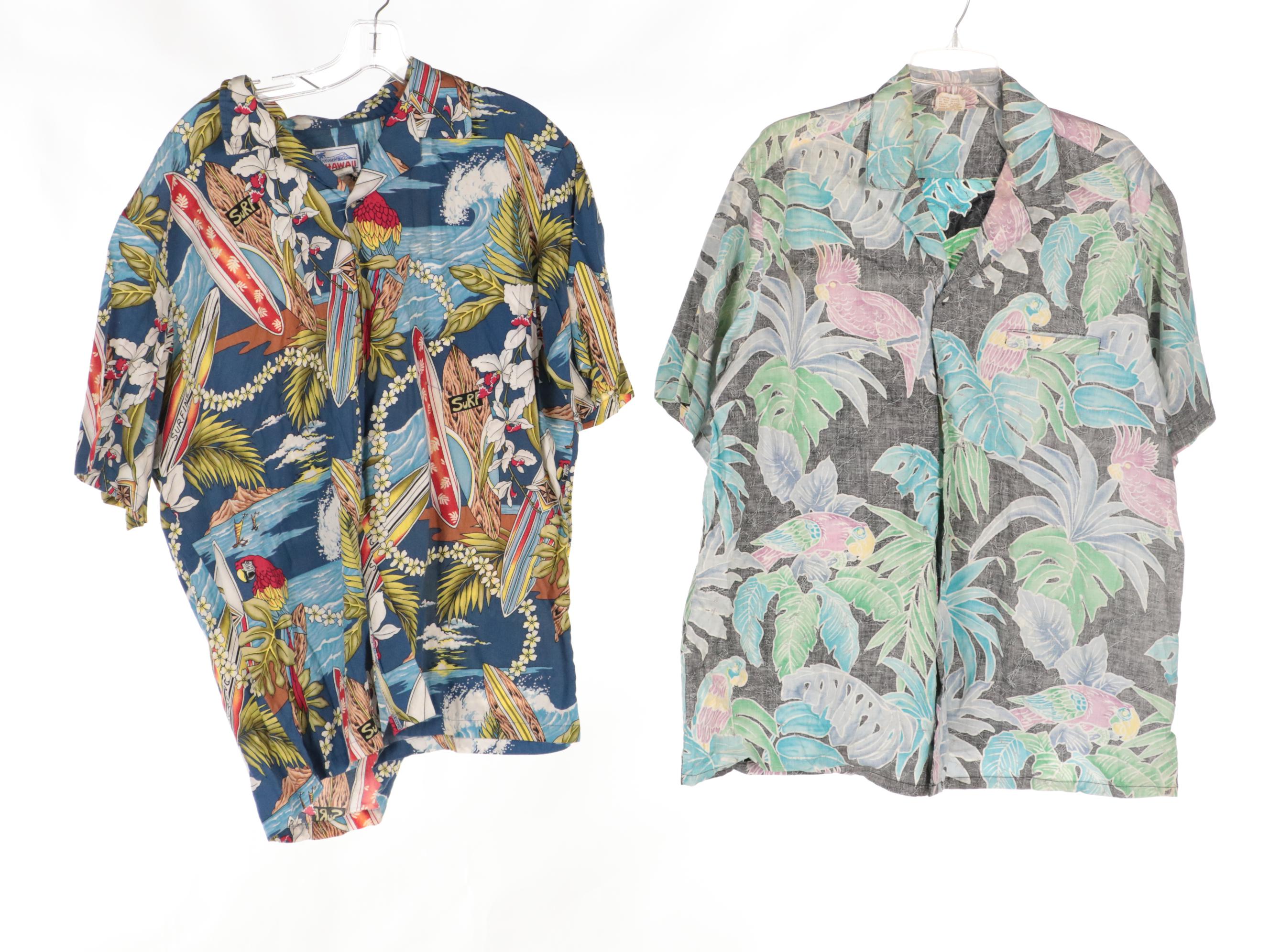 Men's Hawaiian and Printed Button-Up Shirts