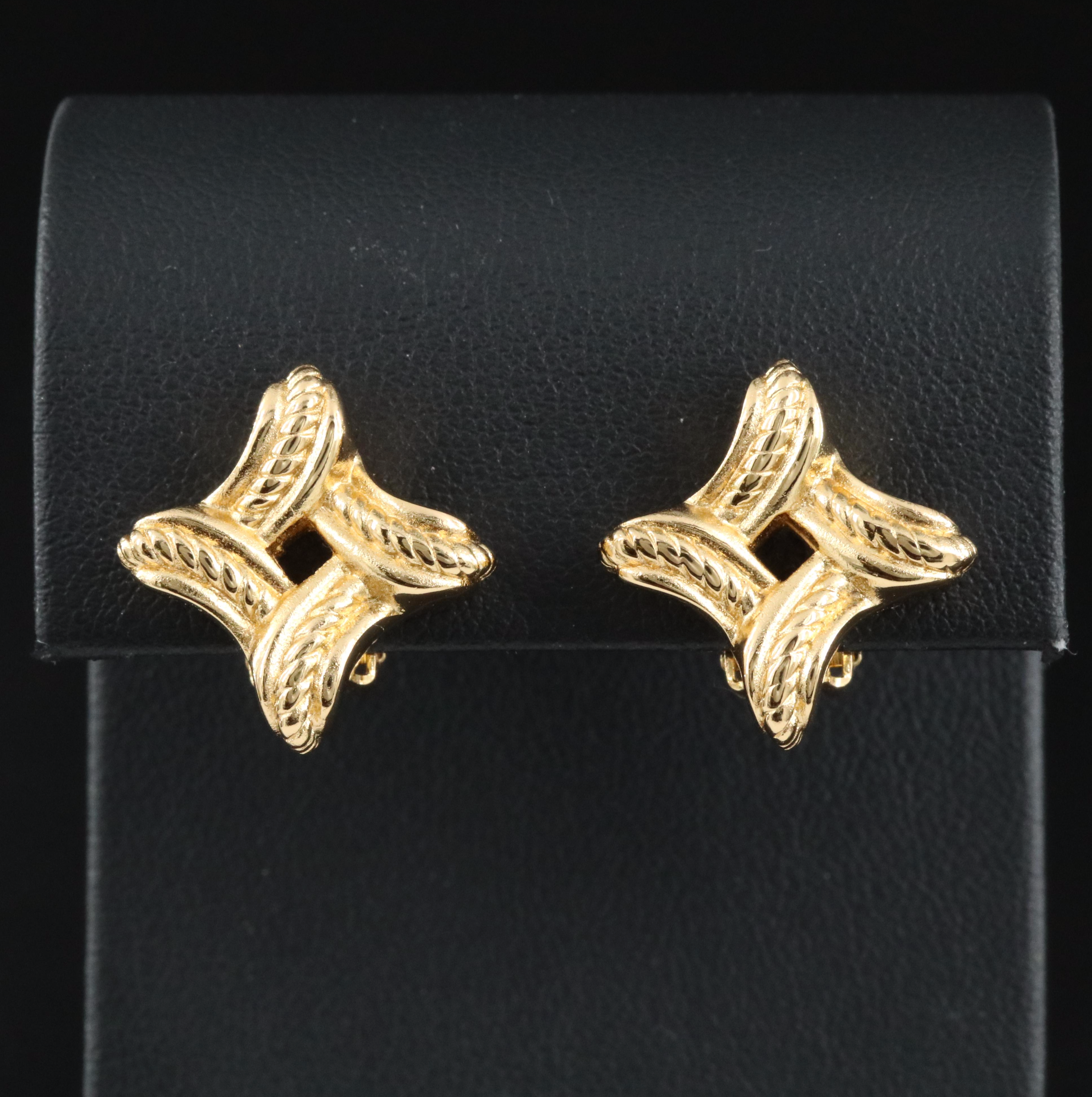 Burberry Gold-Tone Four Corner Drop Earrings