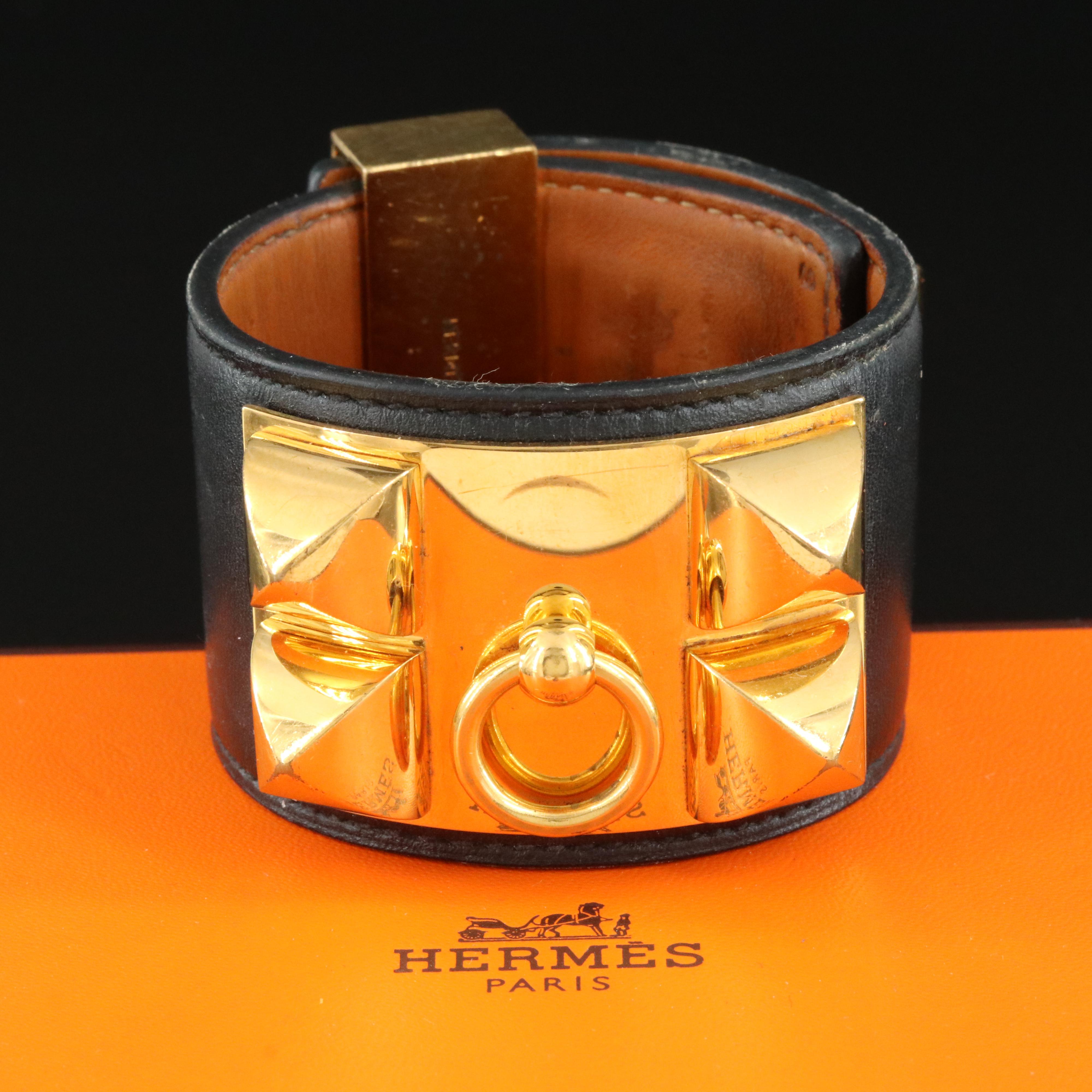Hermès Collier de Chien Leather Bracelet