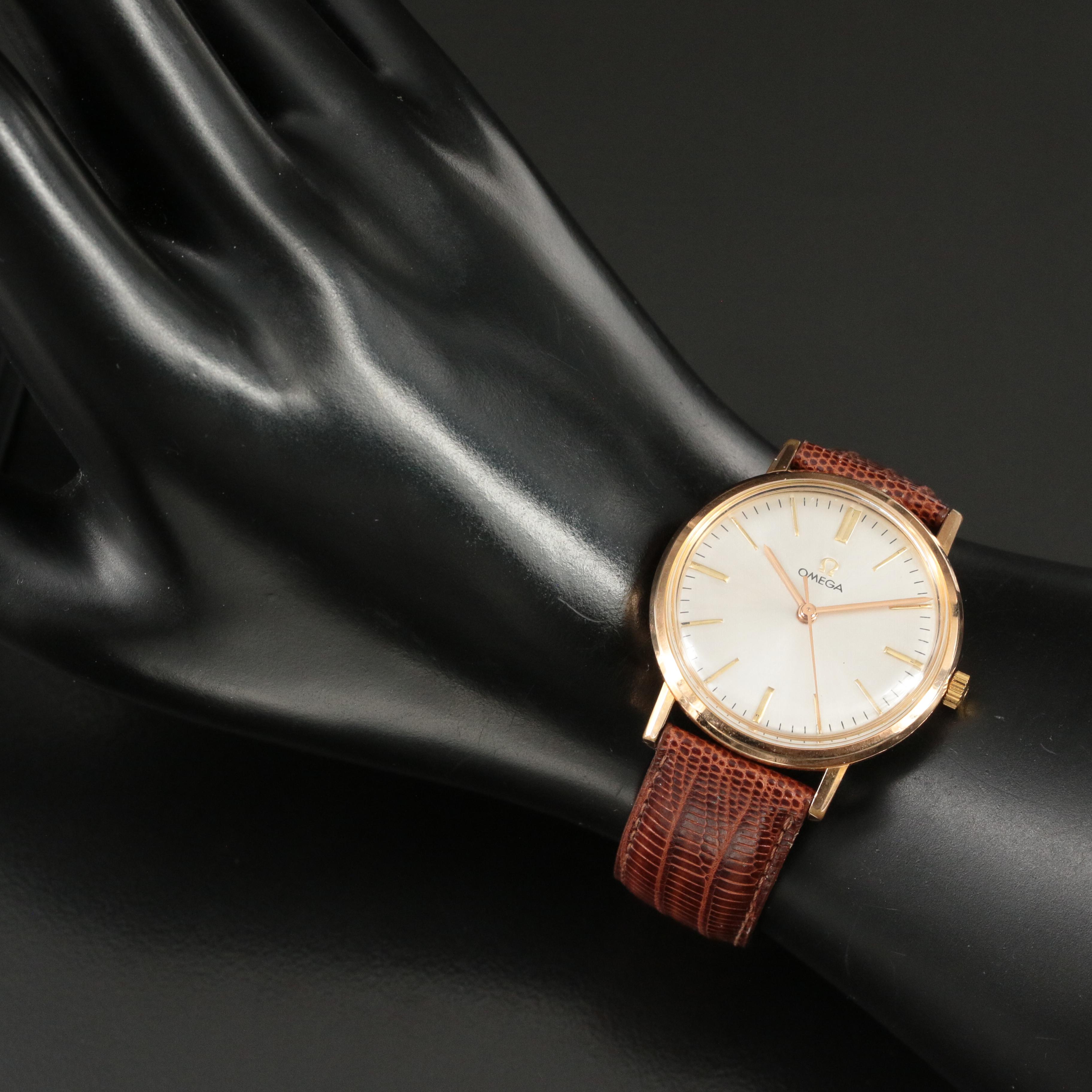 1964 Omega Rose Gold Tone Stainless Steel Watch