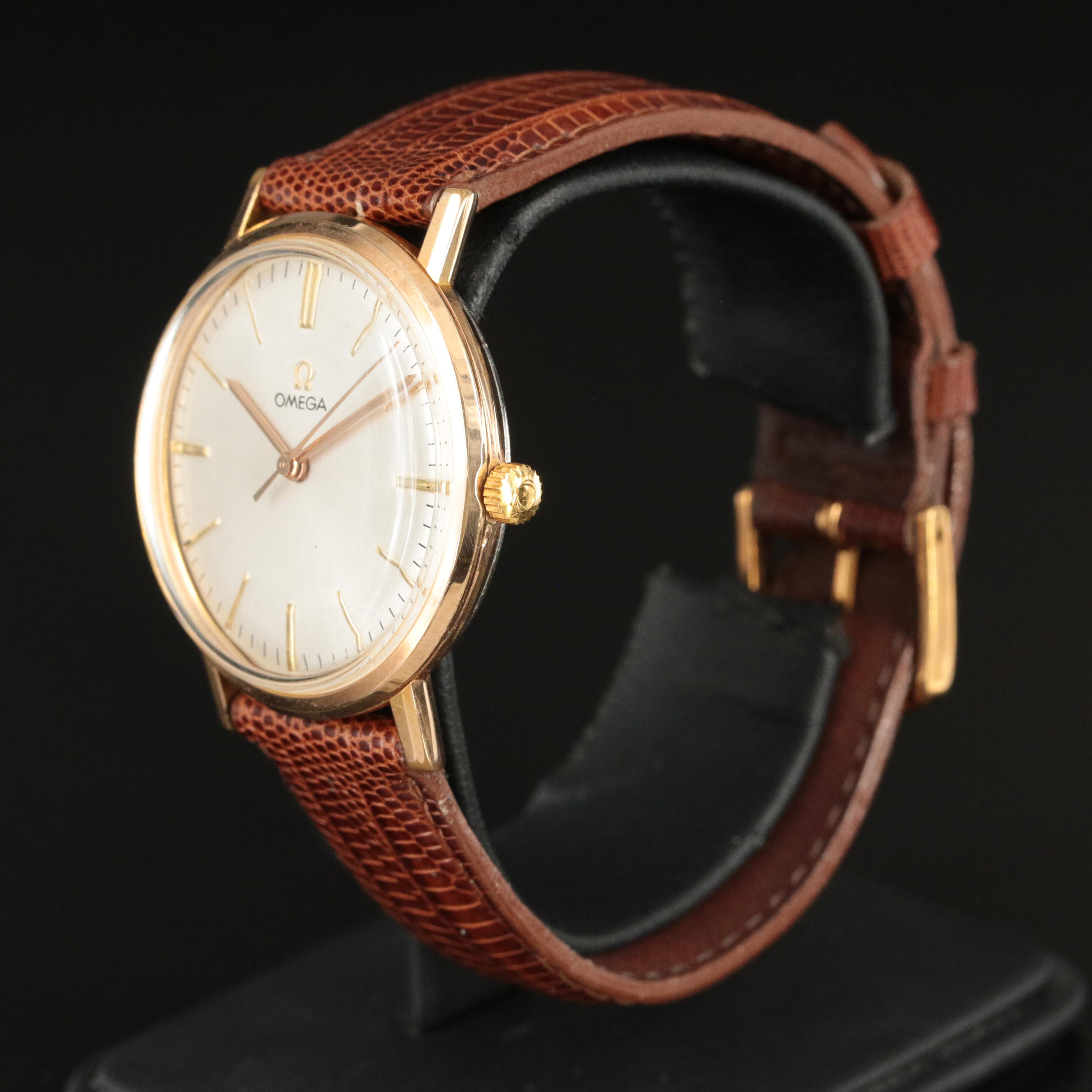 1964 Omega Rose Gold Tone Stainless Steel Watch