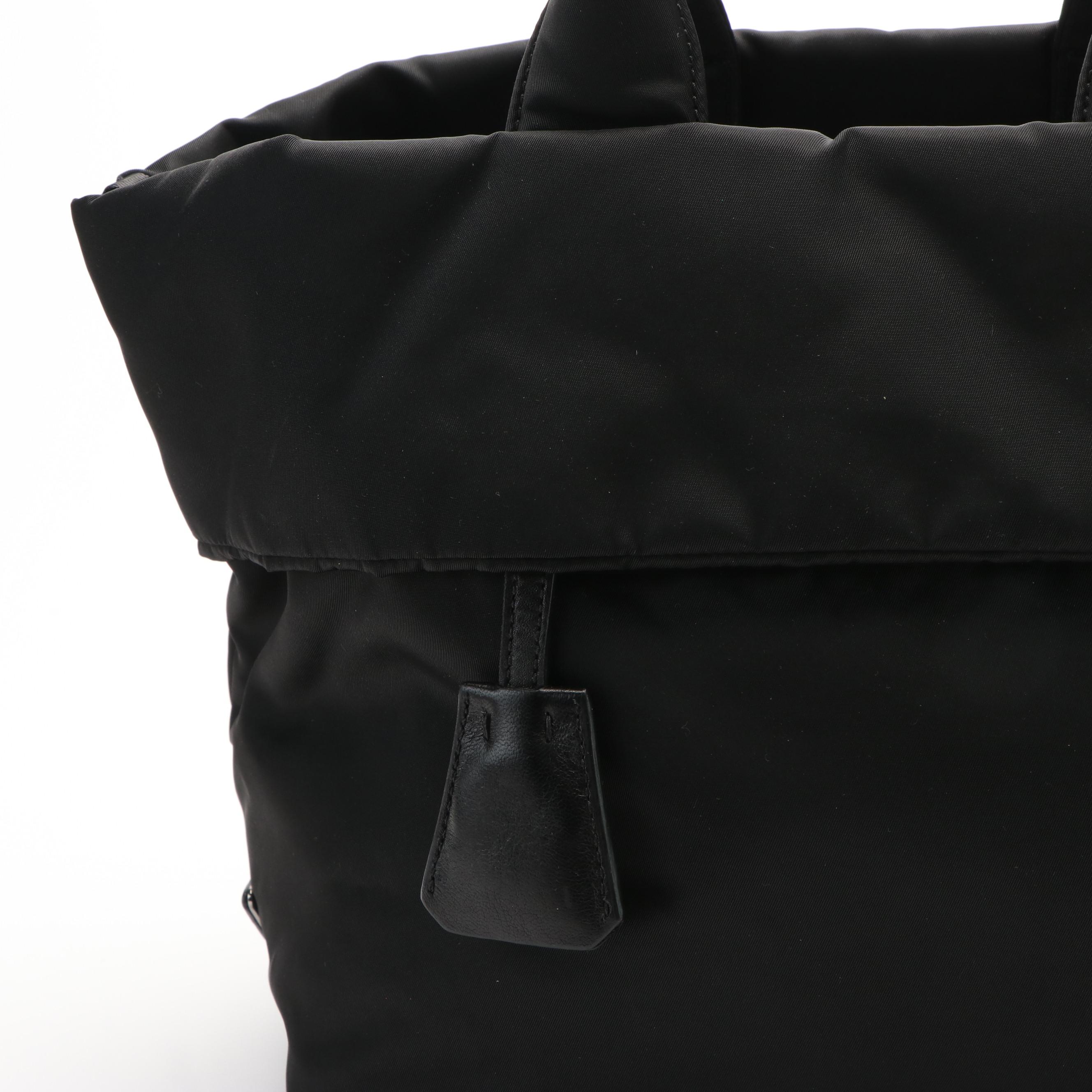 Prada Tessuto Black Nylon Reversible Tote
