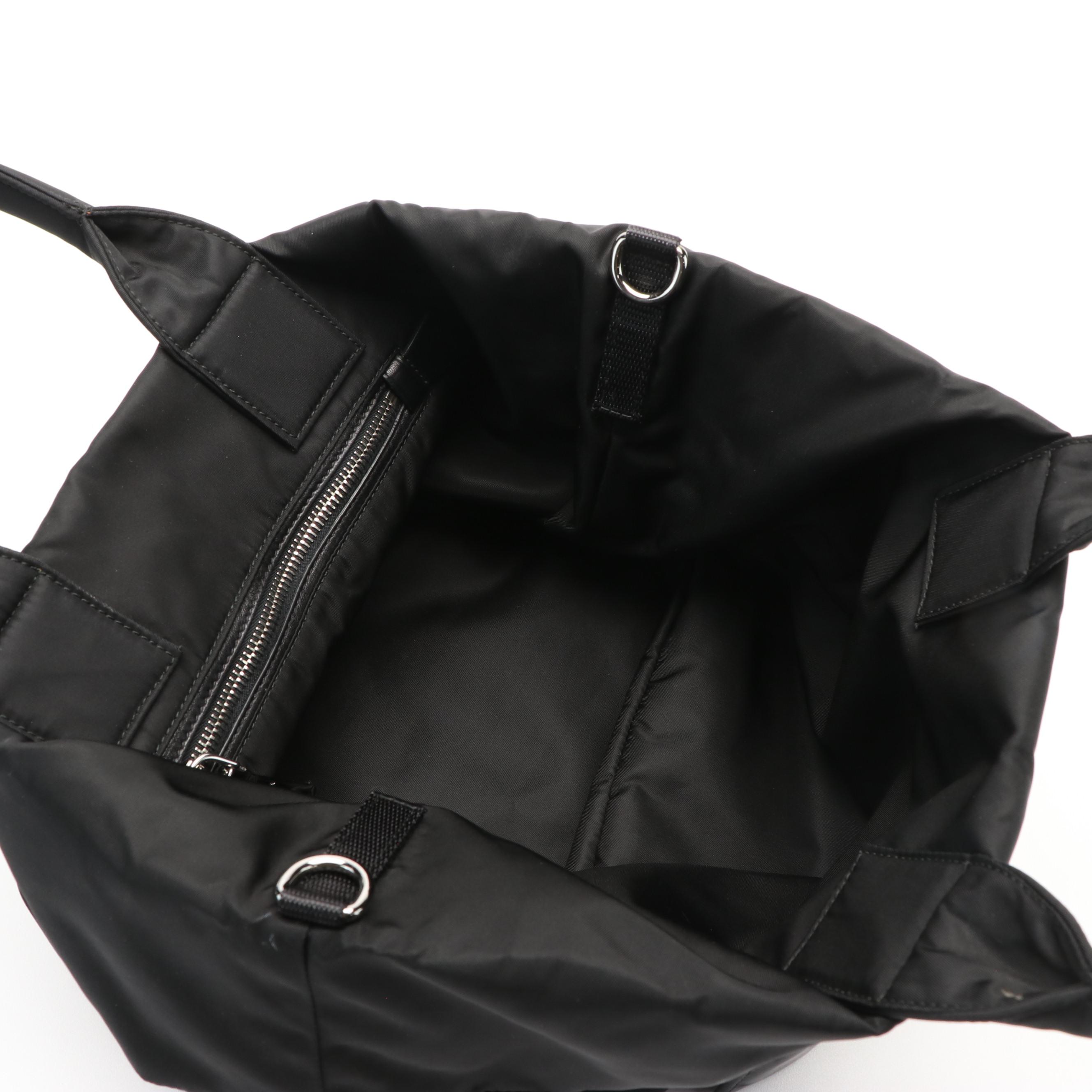 Prada Tessuto Black Nylon Reversible Tote