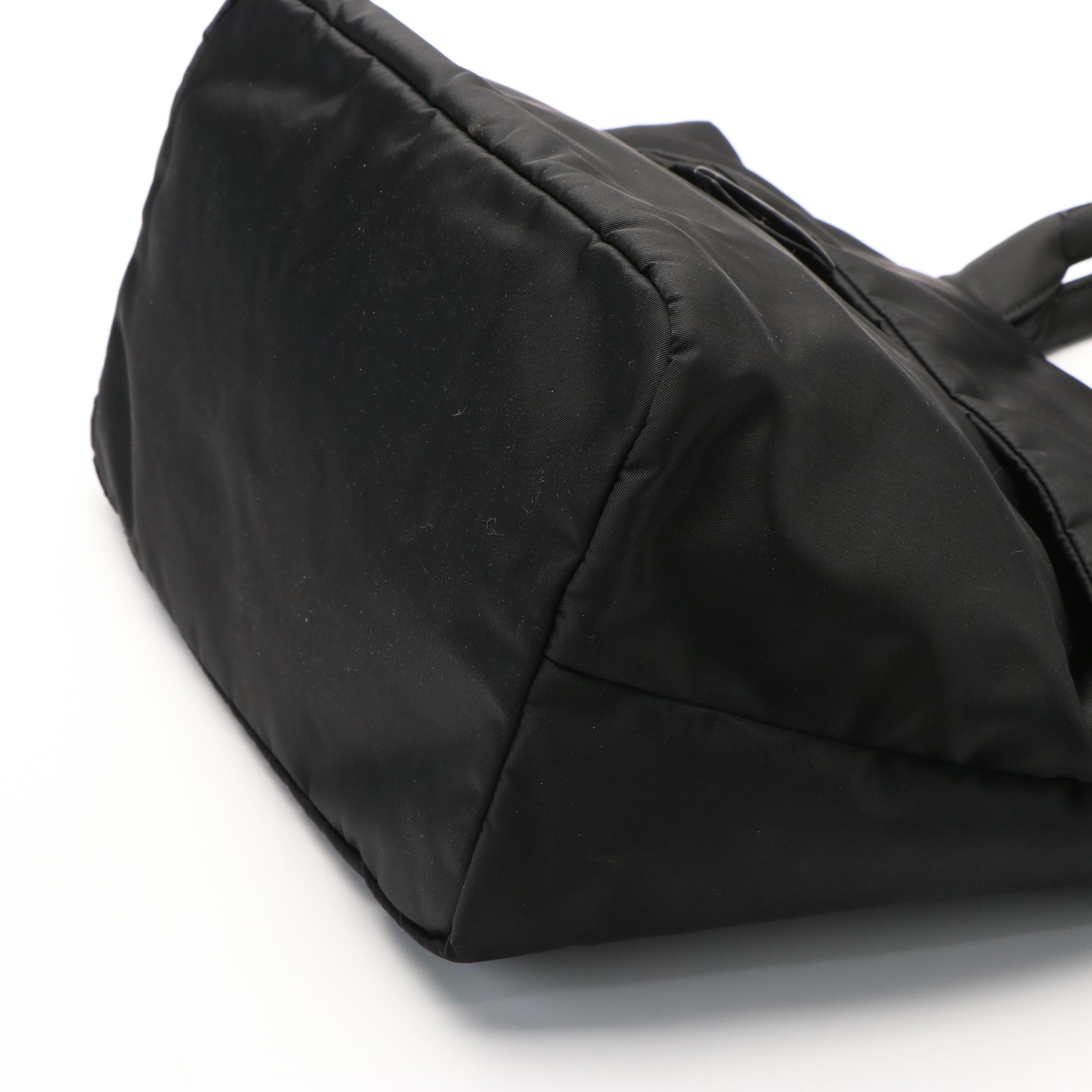 Prada Tessuto Black Nylon Reversible Tote