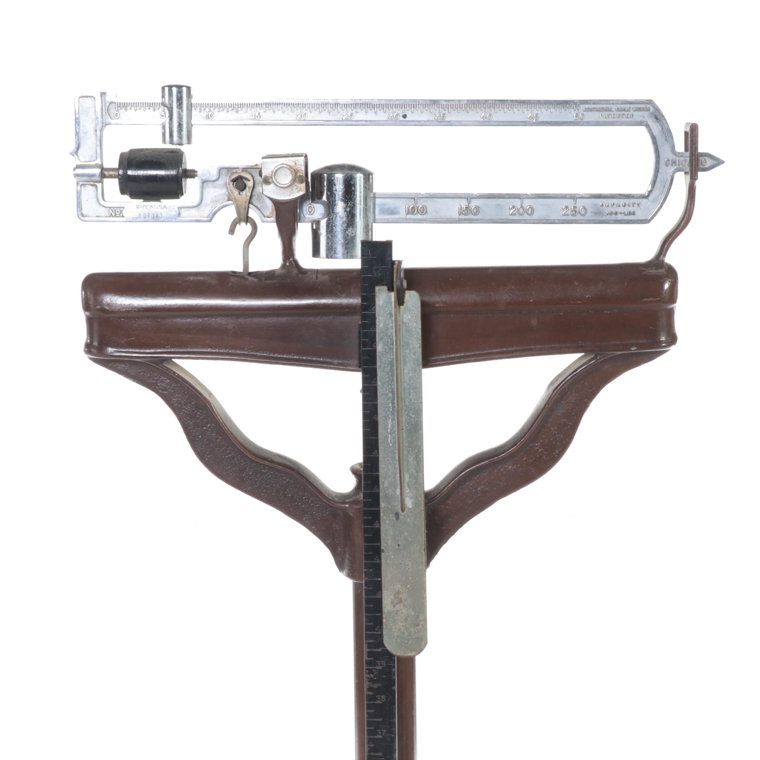 Continental Scale Works Doctor's Floor Scale, Early to Mid 20th Century