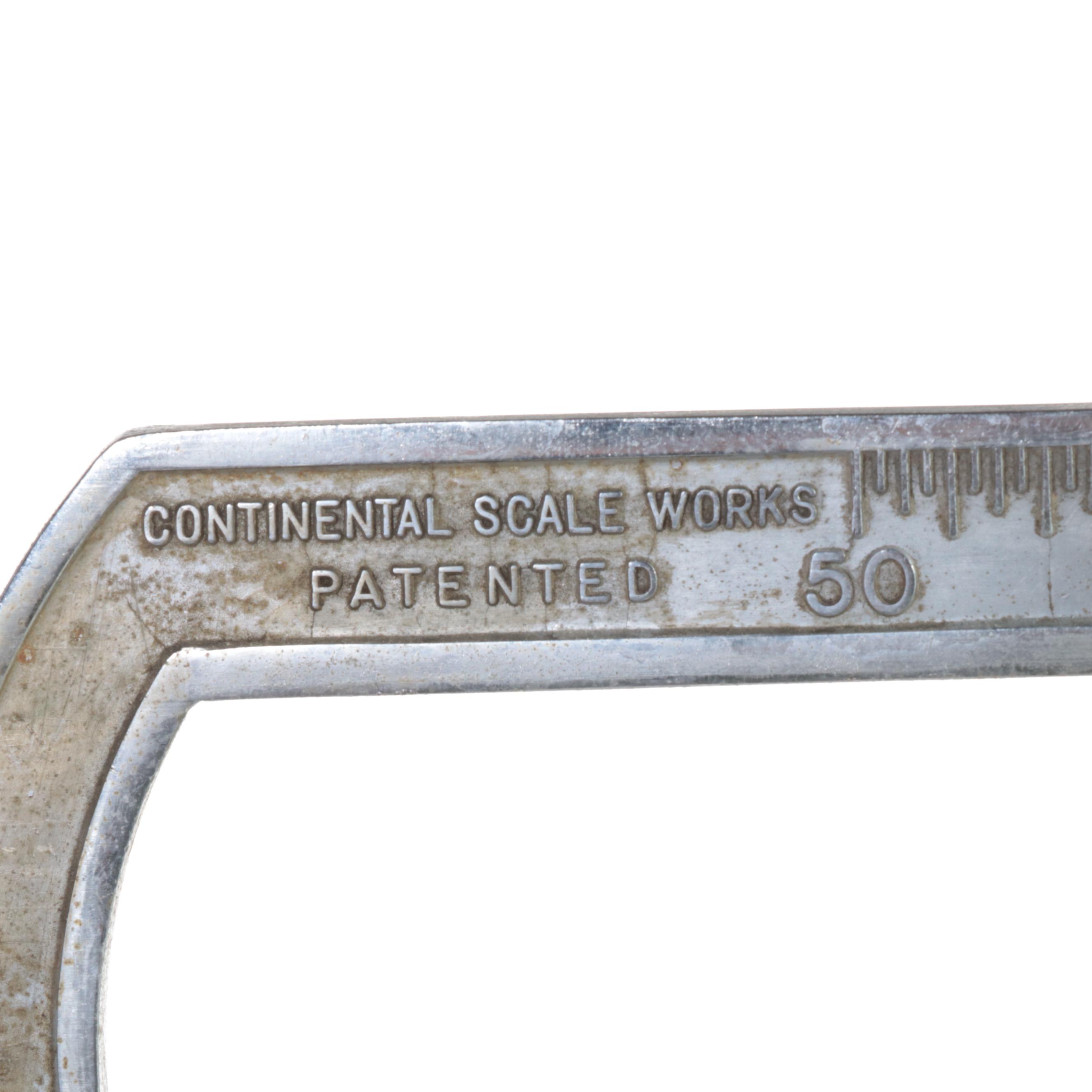 Continental Scale Works Doctor's Floor Scale, Early to Mid 20th Century