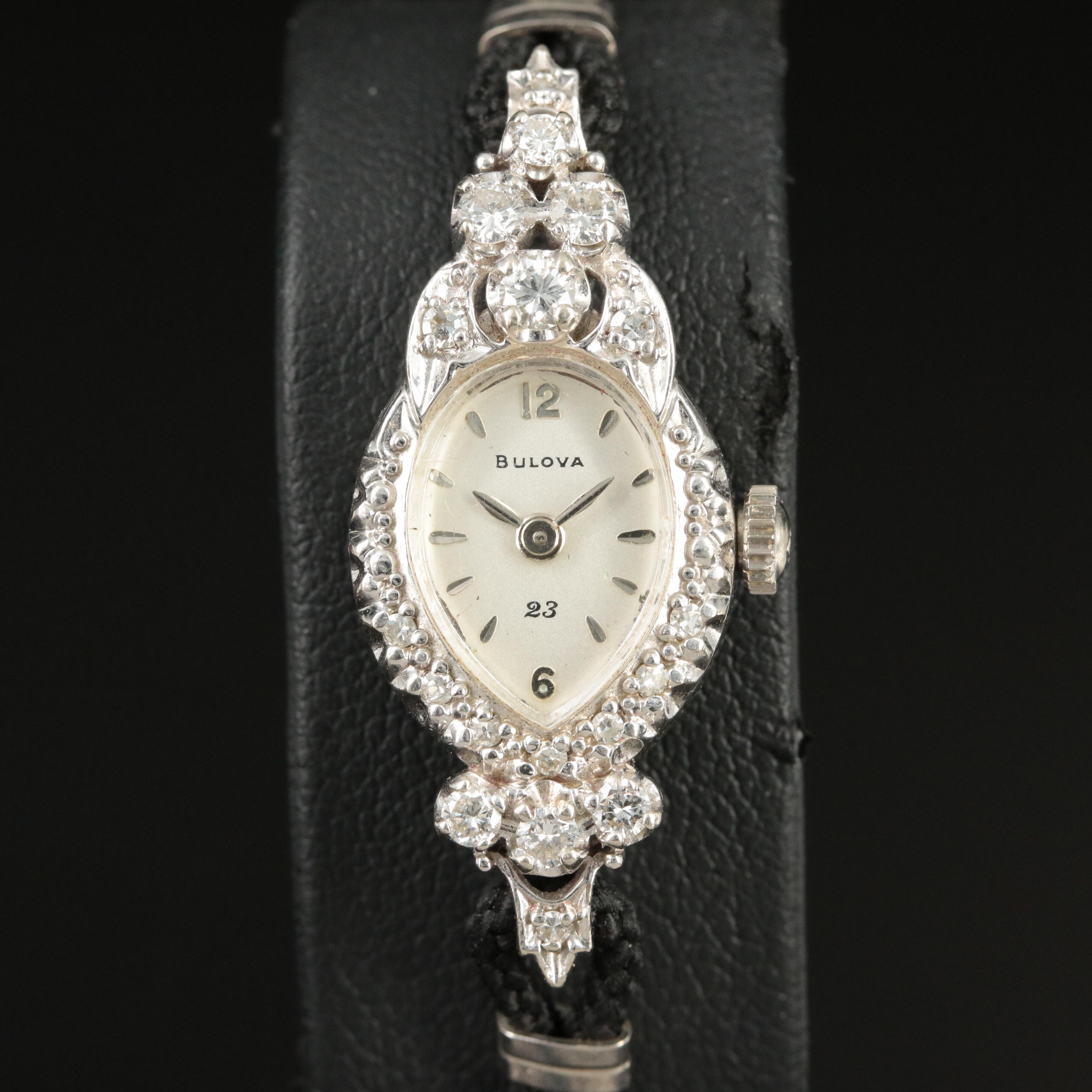 1973 14K Bulova Diamond Watch