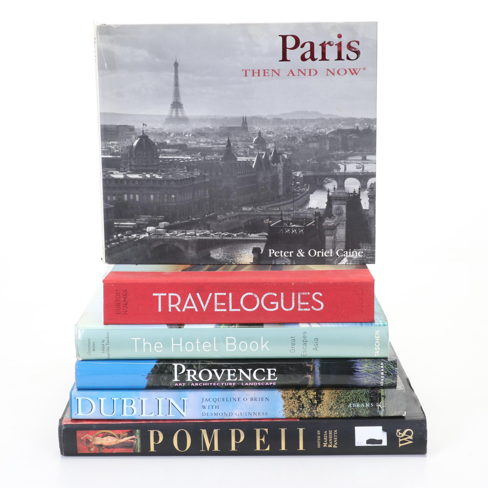 Travel and History Books Including Pompeii, Paris and Dublin