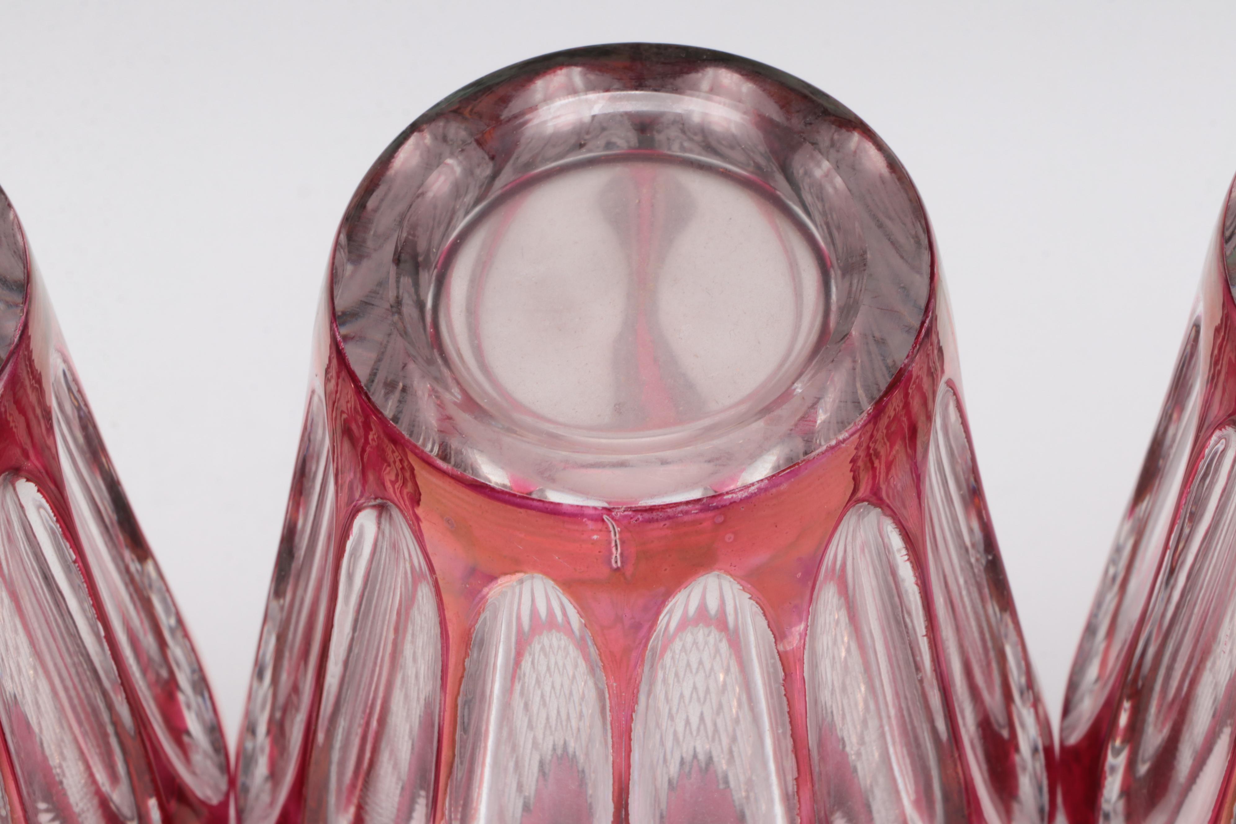 Westmoreland "Waterford Ruby" Iced Tea Glasses and Dinner Plate, 1950–1981
