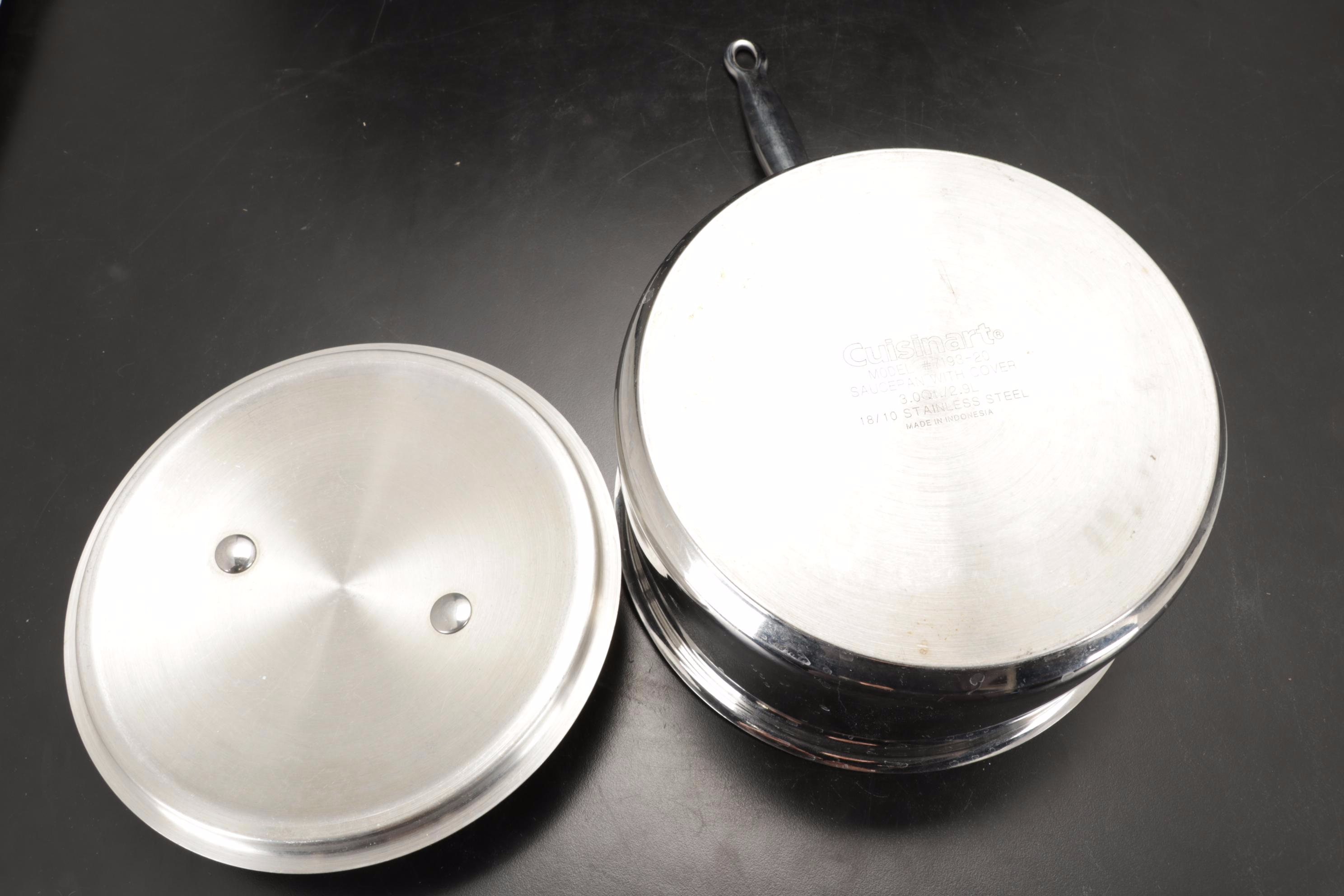 Cuisinart Saucepans and Belgique Copper Bottom Stockpot in Box