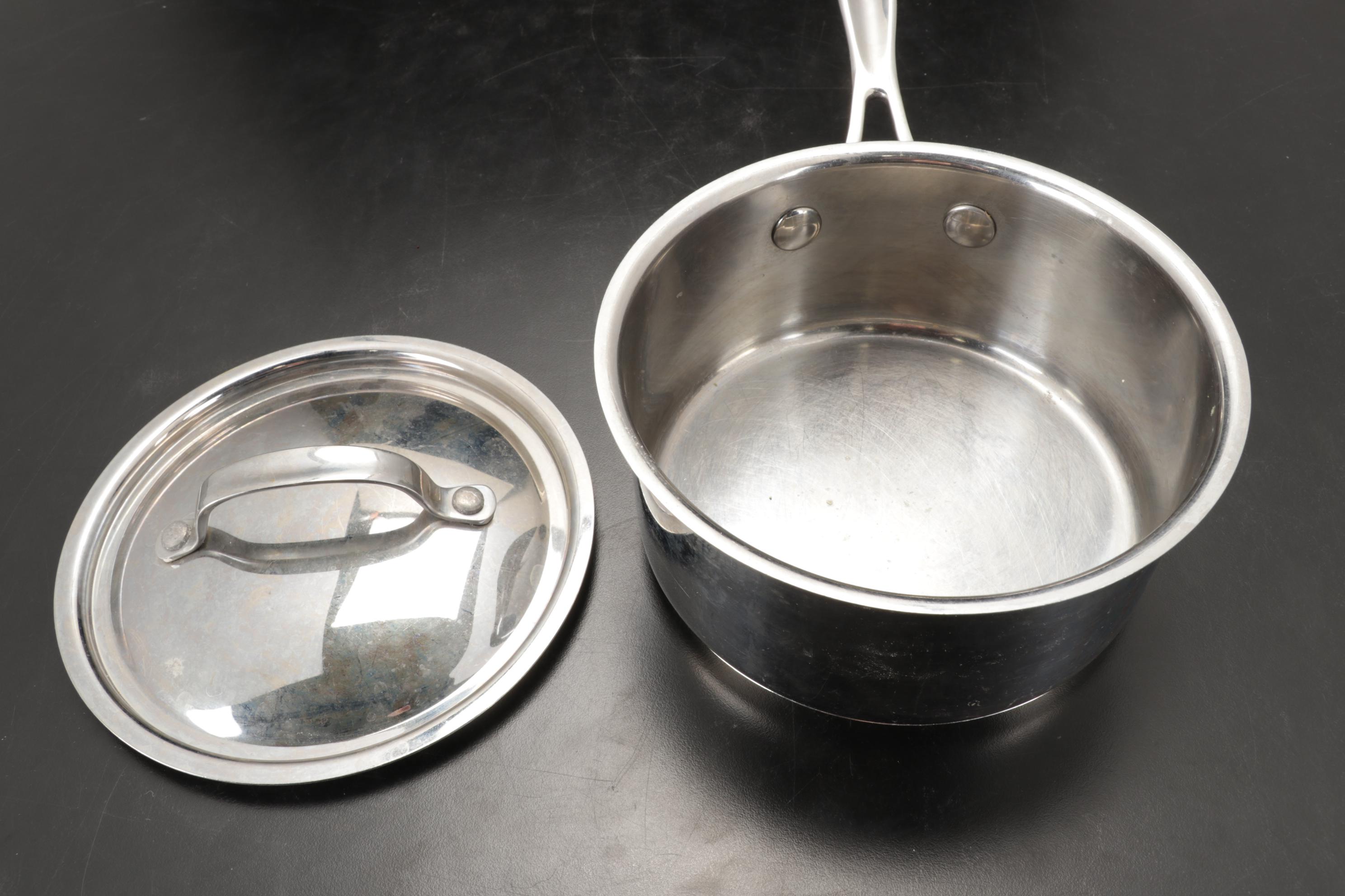 Cuisinart Saucepans and Belgique Copper Bottom Stockpot in Box