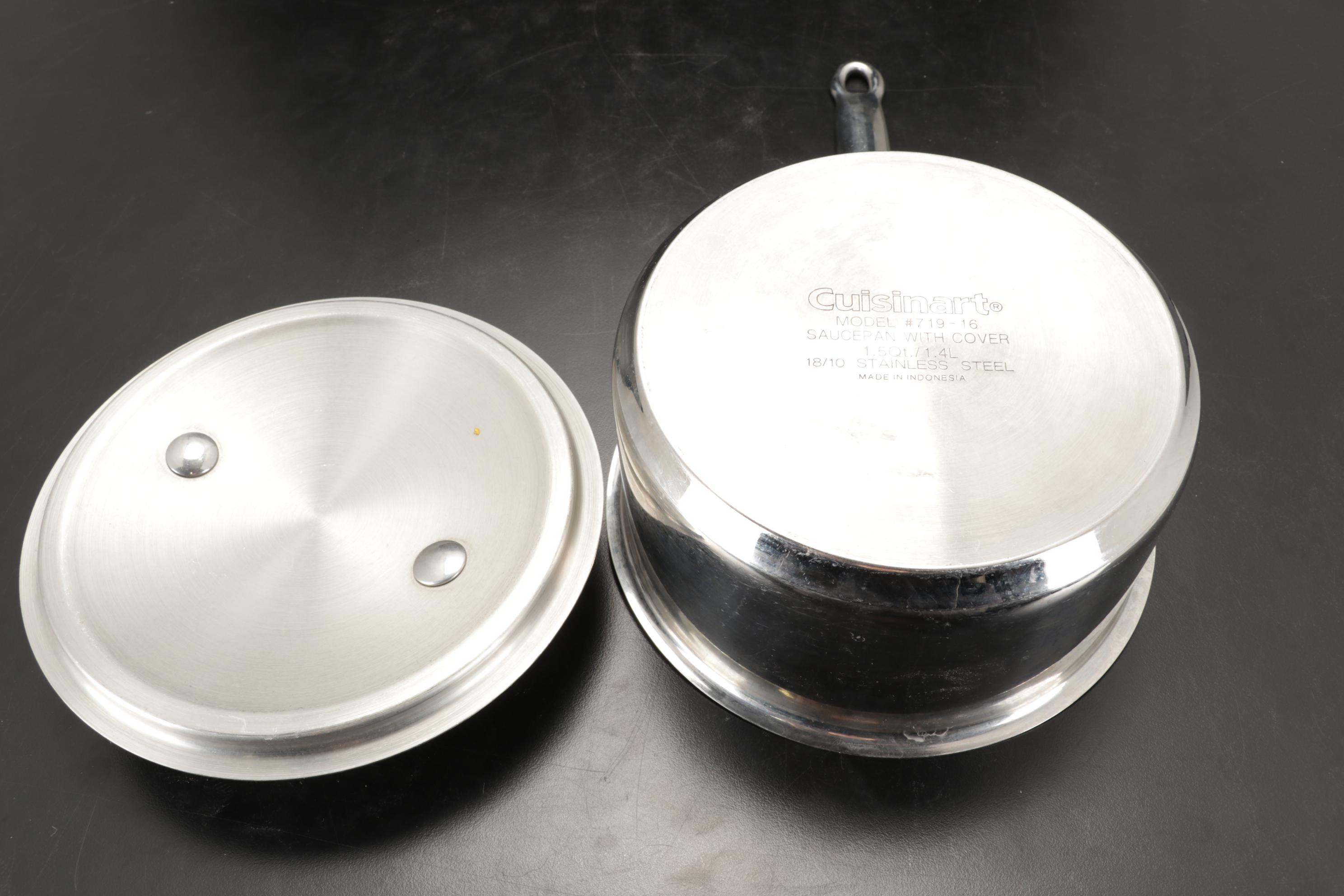 Cuisinart Saucepans and Belgique Copper Bottom Stockpot in Box