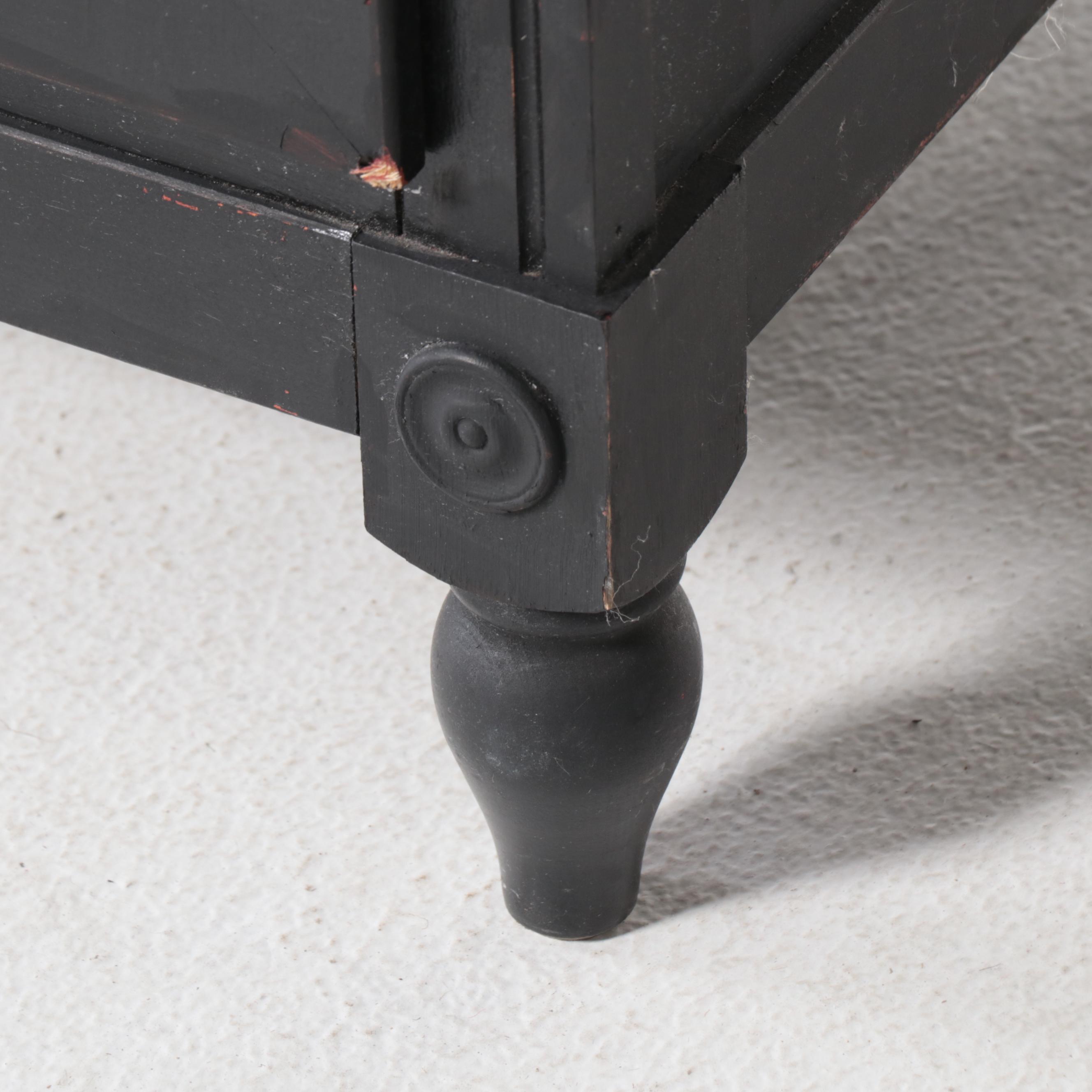 Contemporary Ebonized Wooden Side Cabinet