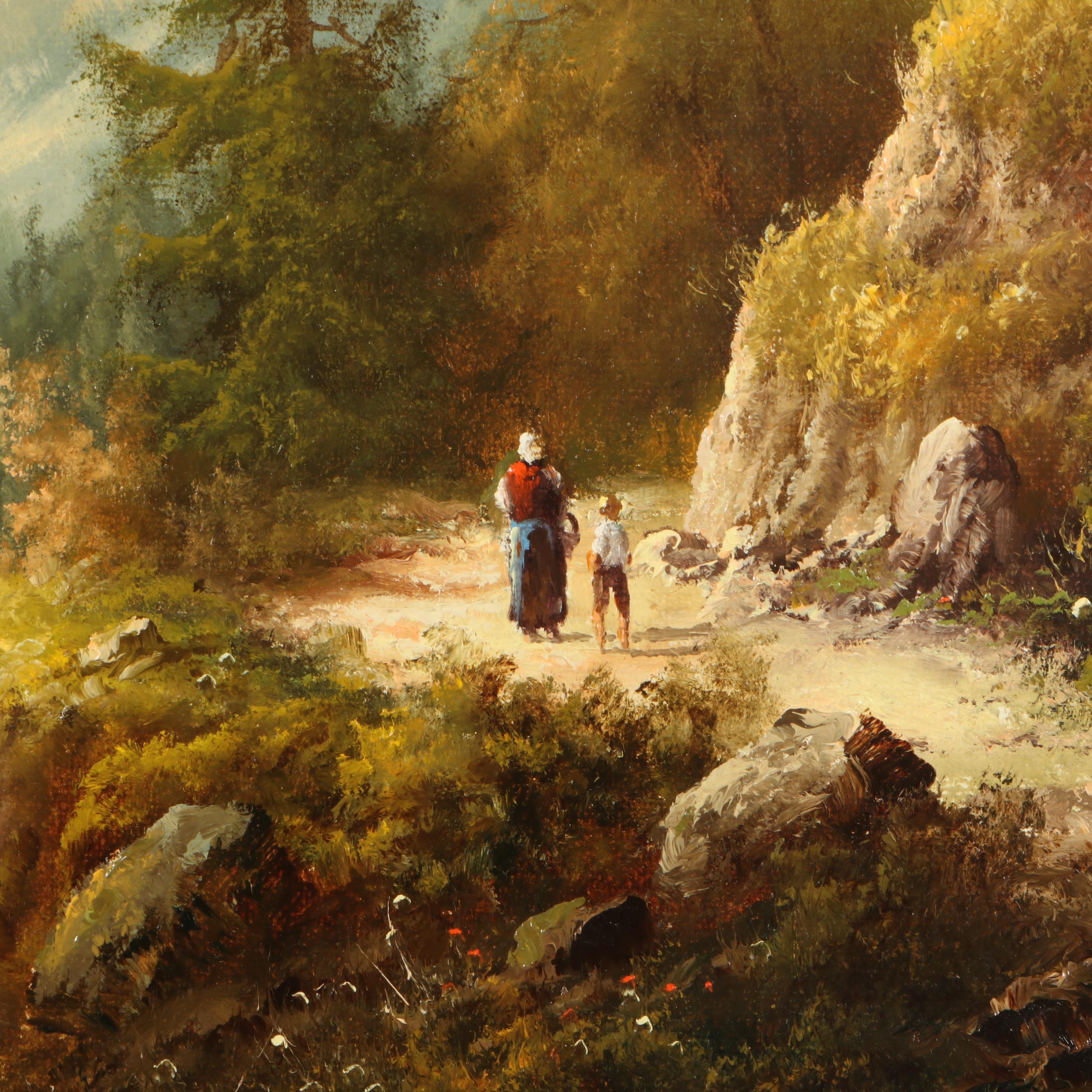 Ludwig Muninger Landscape Oil Painting, Late 20th Century