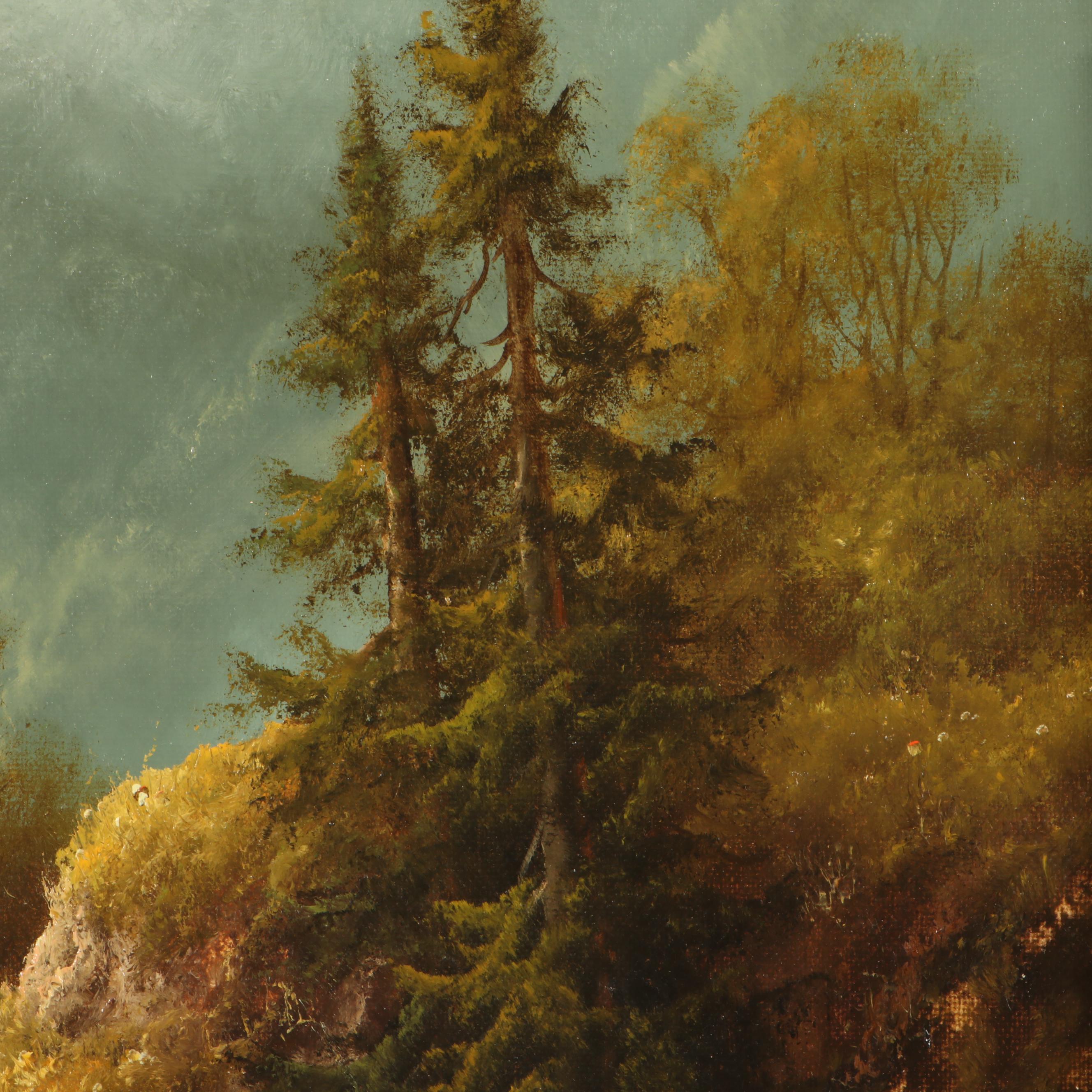 Ludwig Muninger Landscape Oil Painting, Late 20th Century