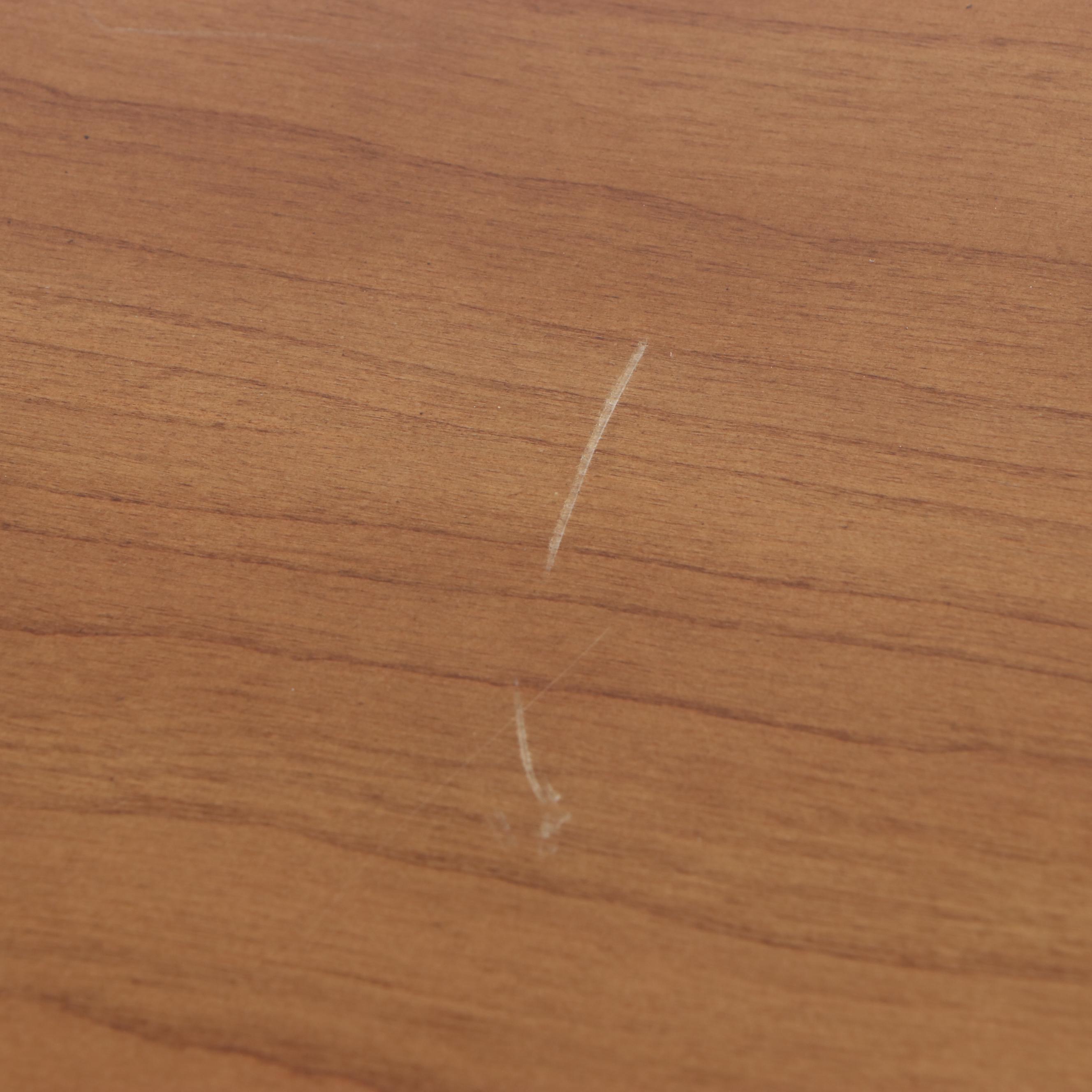 Stanley Furniture Mid Century Modern Walnut Student Desk and Chair, 1970s