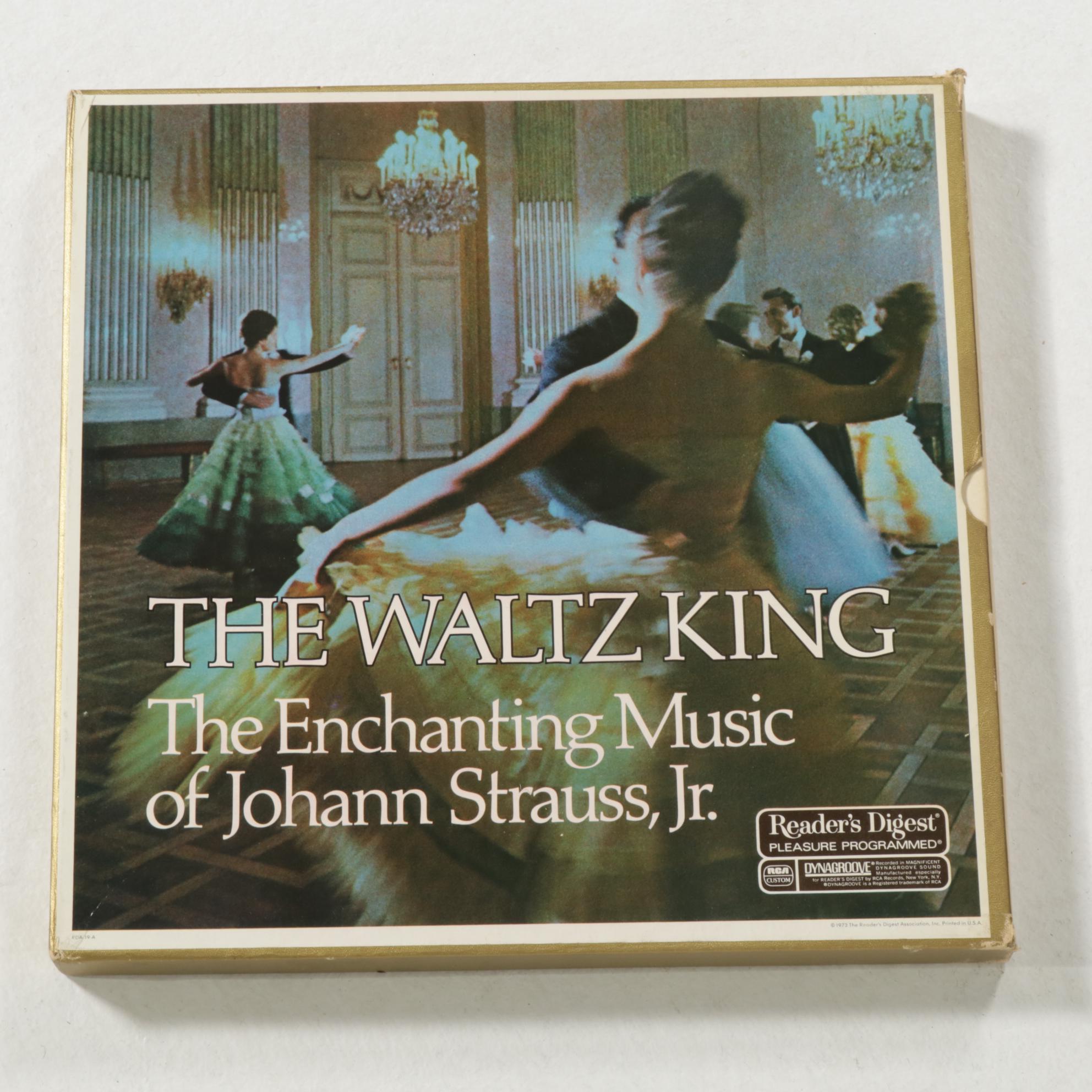 Realistic Stereo 8-Track Player, Air Suspension Speakers, and Vinyl Records