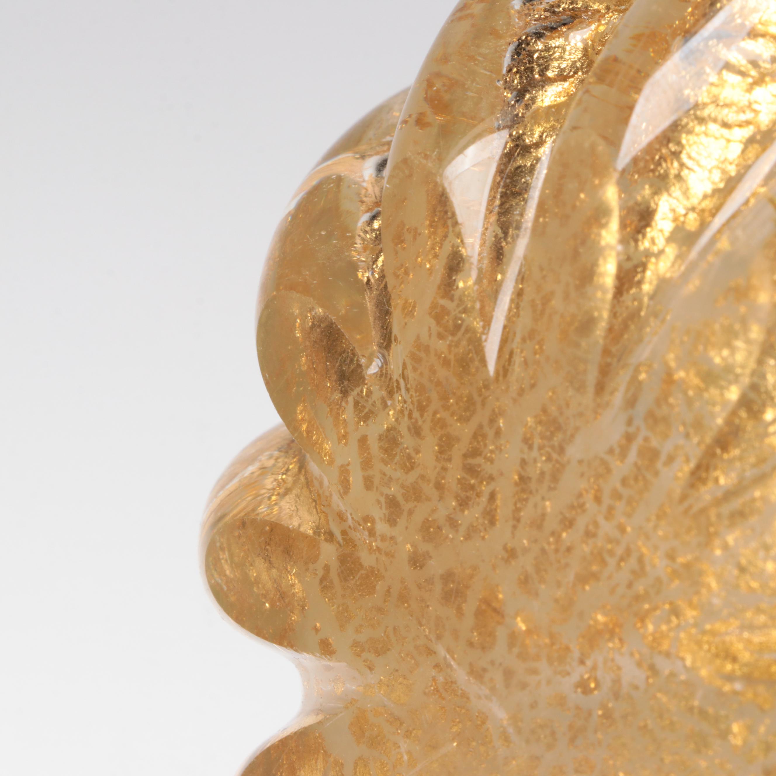 Barovier & Toso Murano Glass Cordonato d'Oro Vase