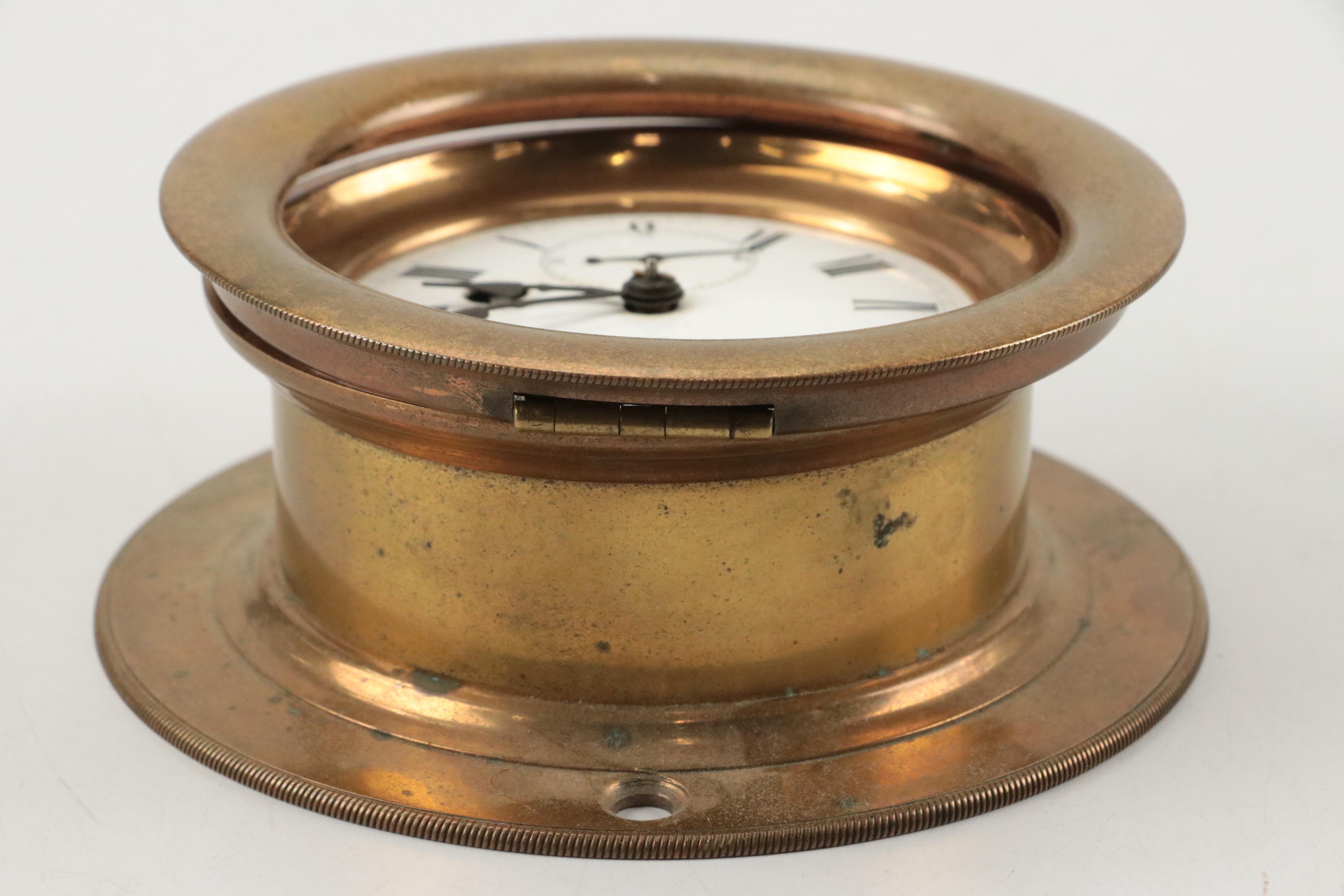 Seth Thomas Sons & Co. Brass Maritime Clock, Early 20th Century