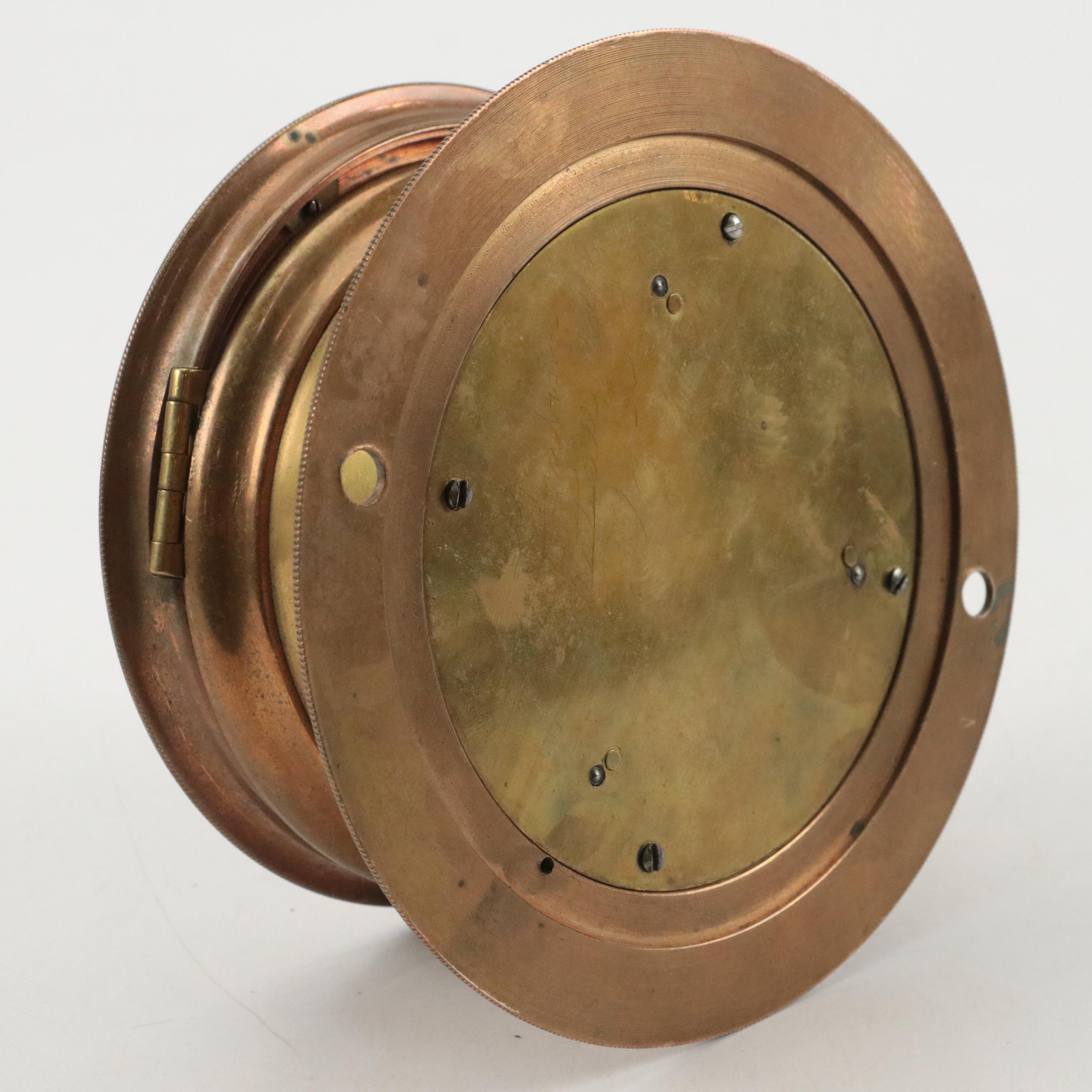 Seth Thomas Sons & Co. Brass Maritime Clock, Early 20th Century