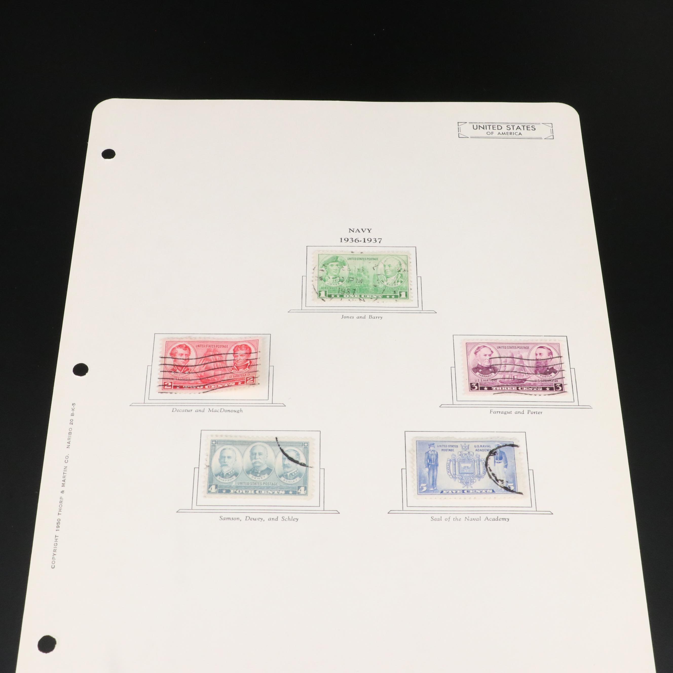 U.S. Postage Stamp Collection, 1935 to 1964