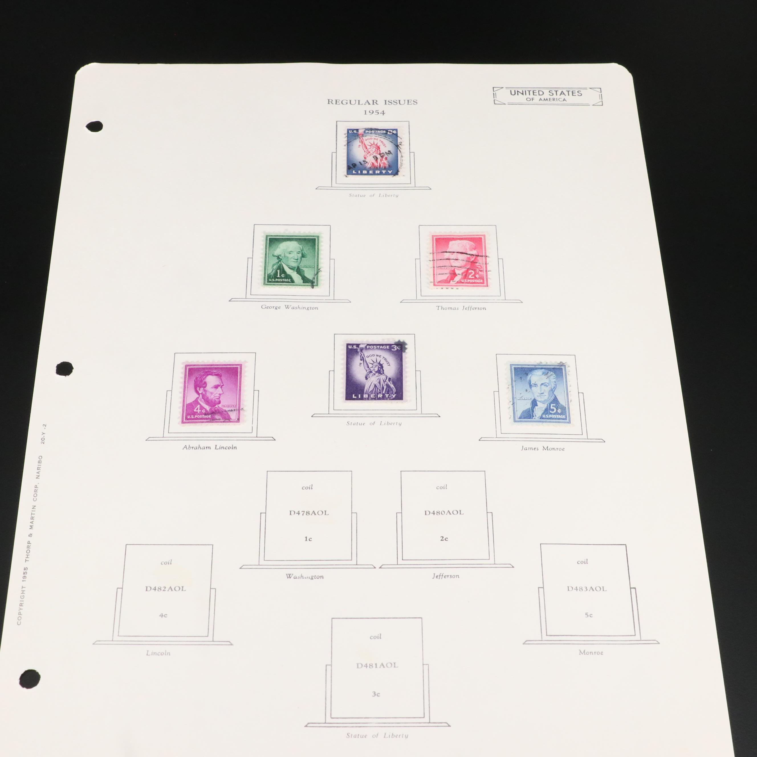 U.S. Postage Stamp Collection, 1935 to 1964