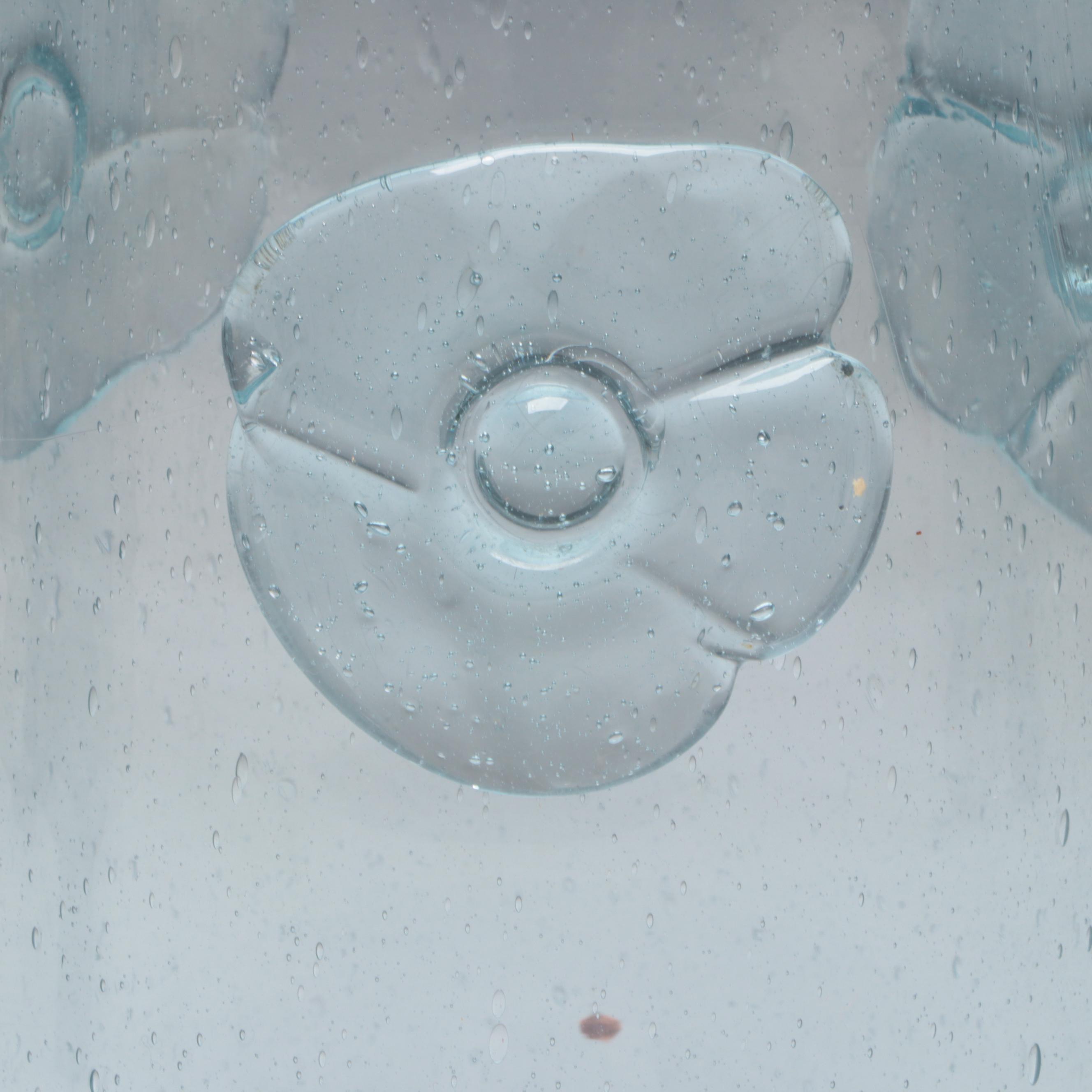 Blown Glass Vase with Applied Floral Decoration and More