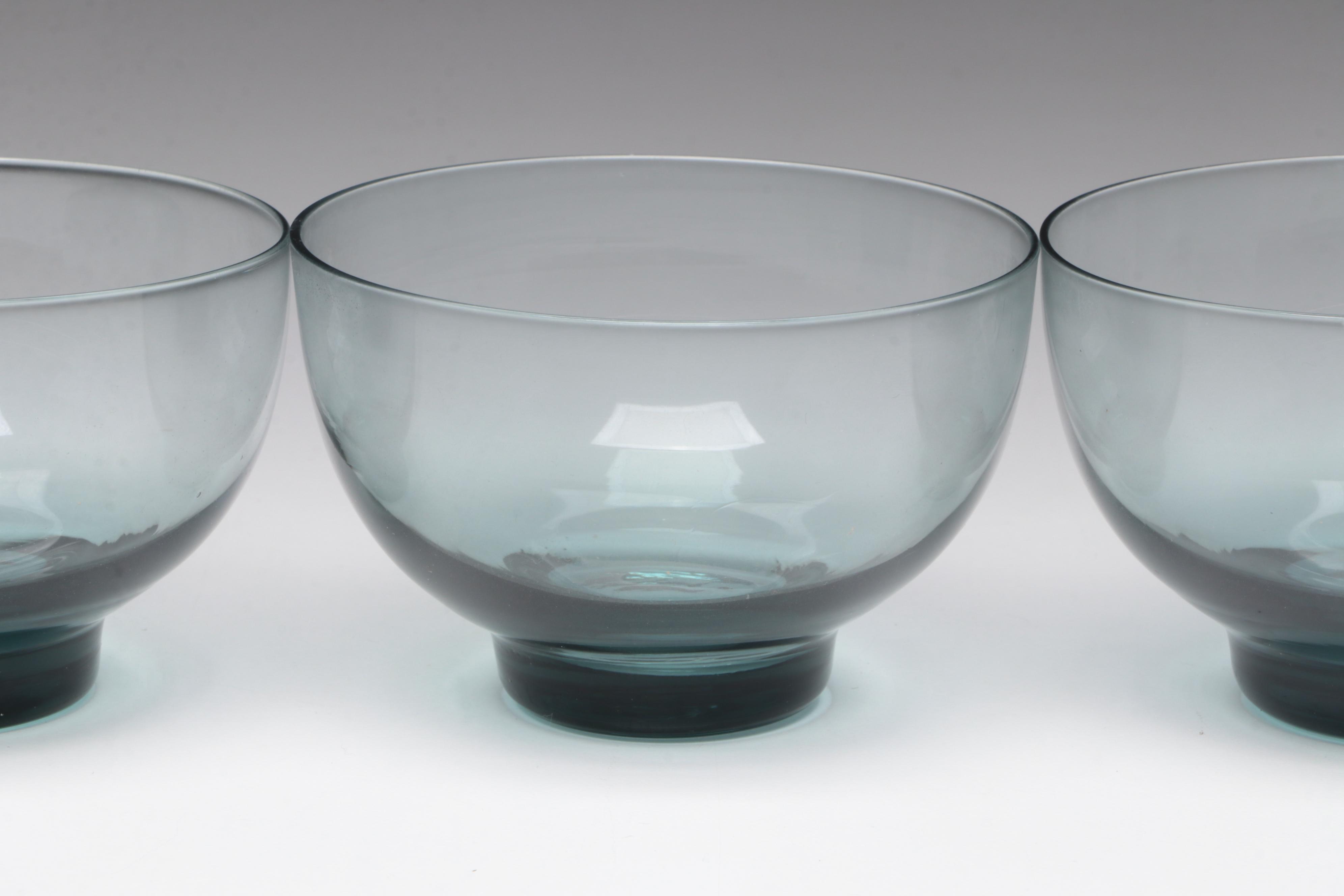 Blown Glass Vase with Applied Floral Decoration and More