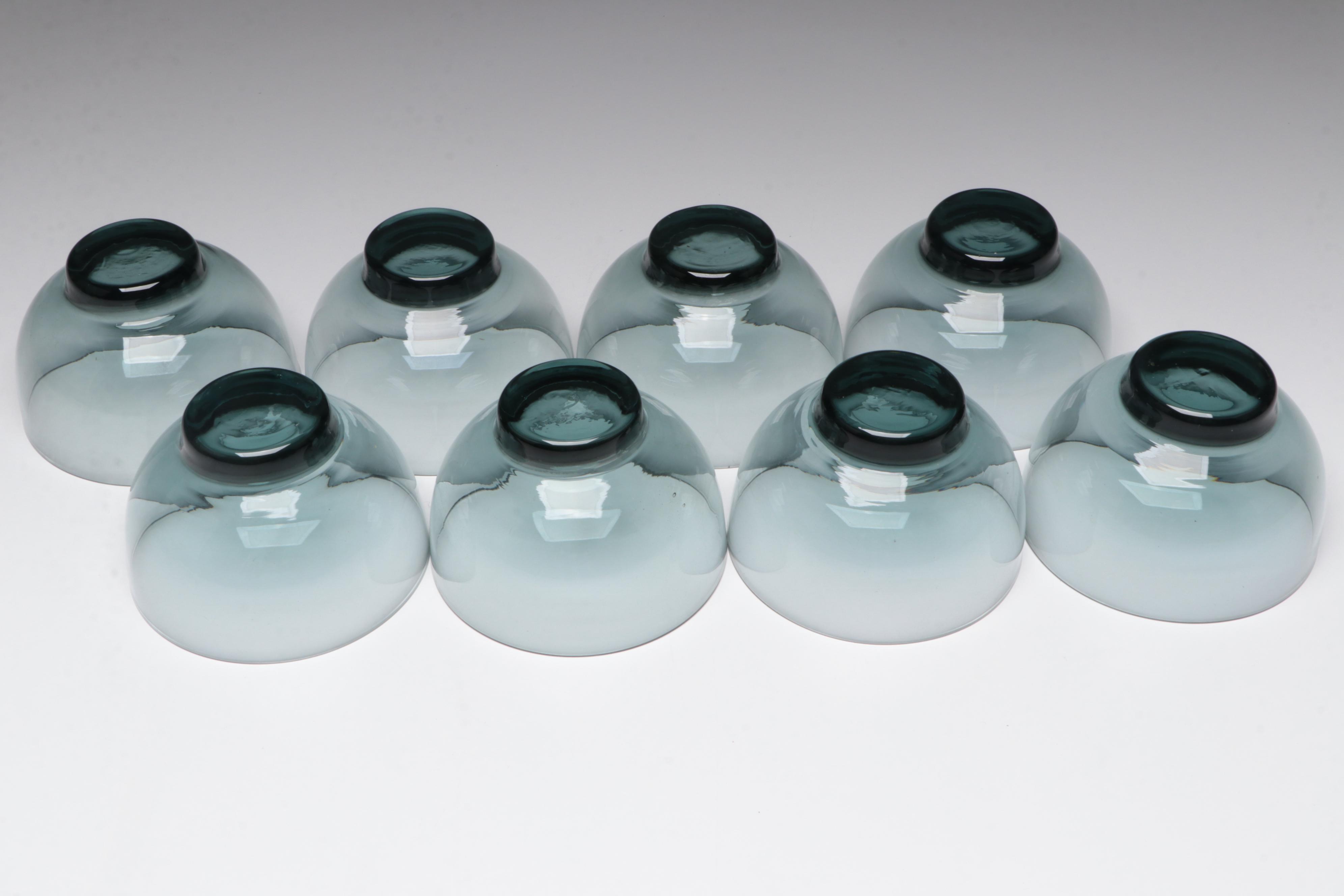 Blown Glass Vase with Applied Floral Decoration and More