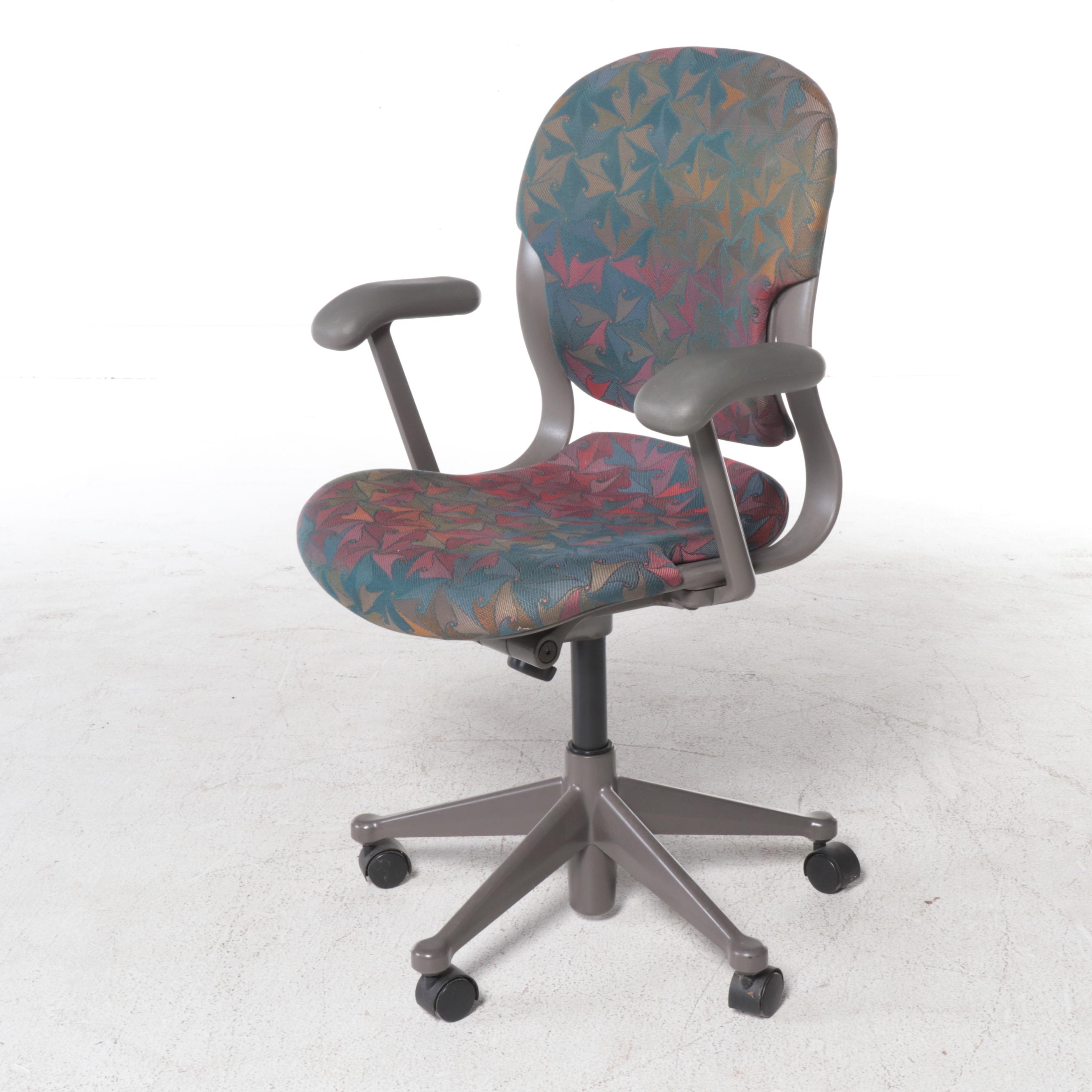 Two Herman Miller Fabric Upholstered Office Chairs, Late 20th Century