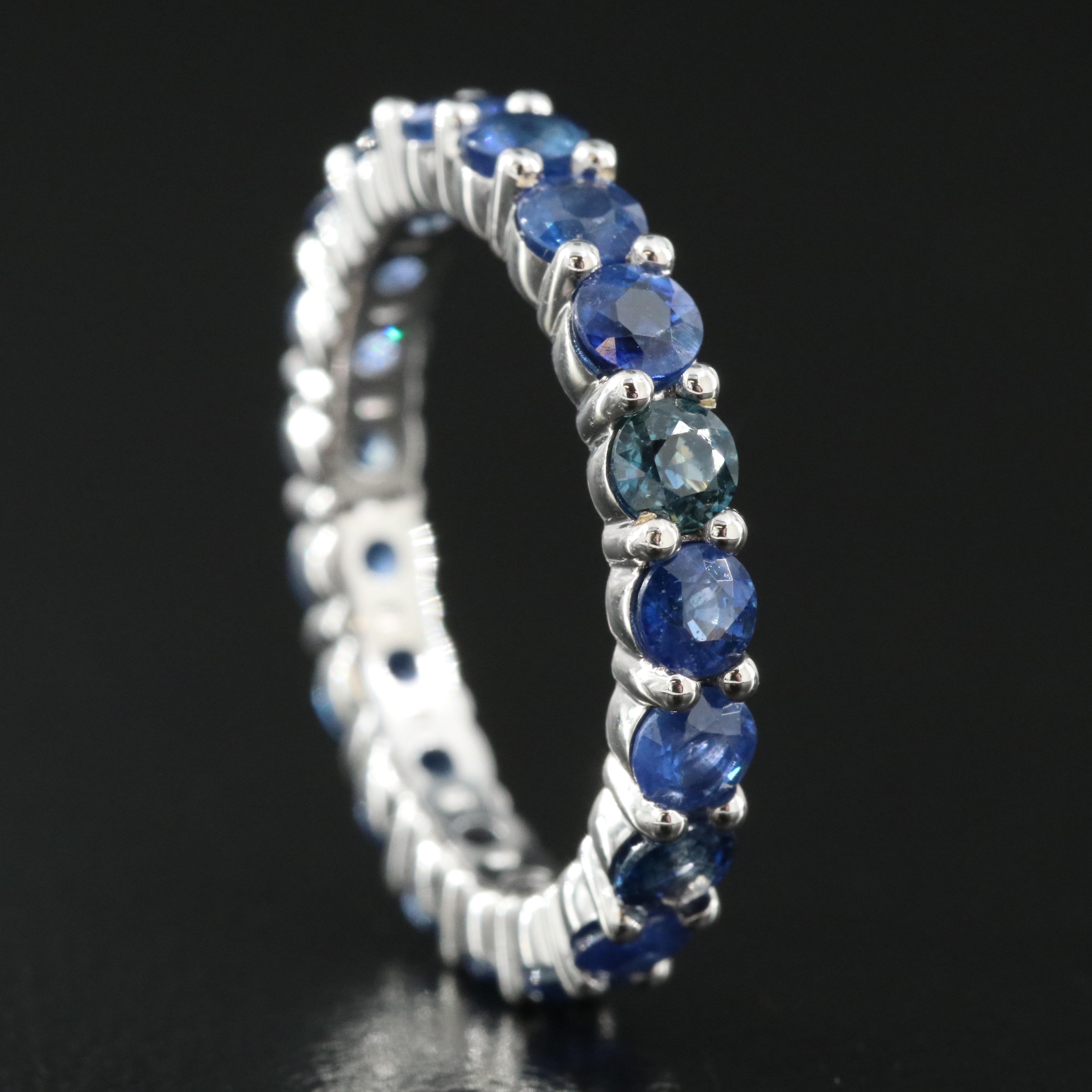 14K 3.20 CTW Sapphire Eternity Band